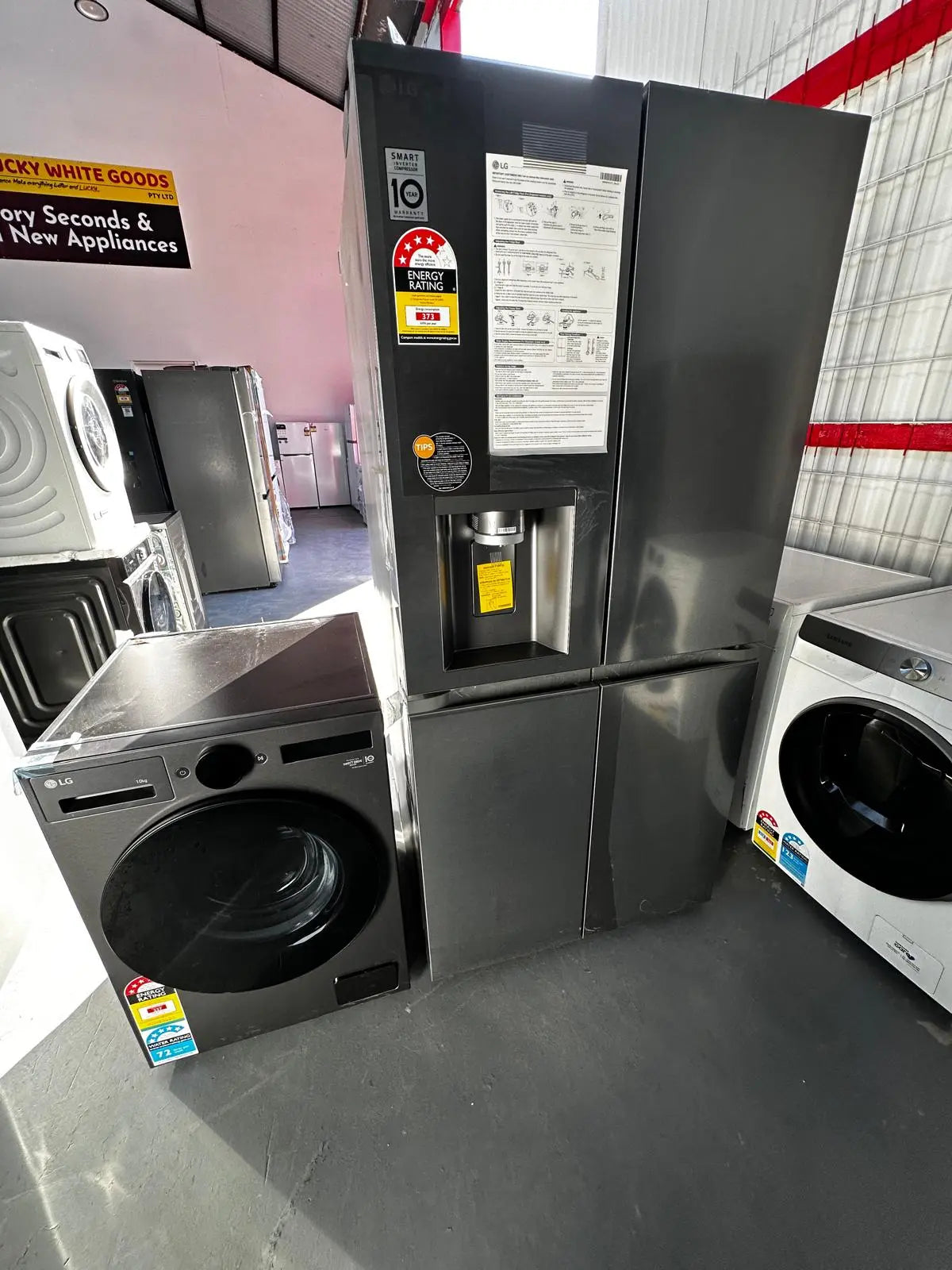 Combo – LG 506 L Quad Door Fridge Freezer + LG 10 kg Front Load Washer | ADELAIDE