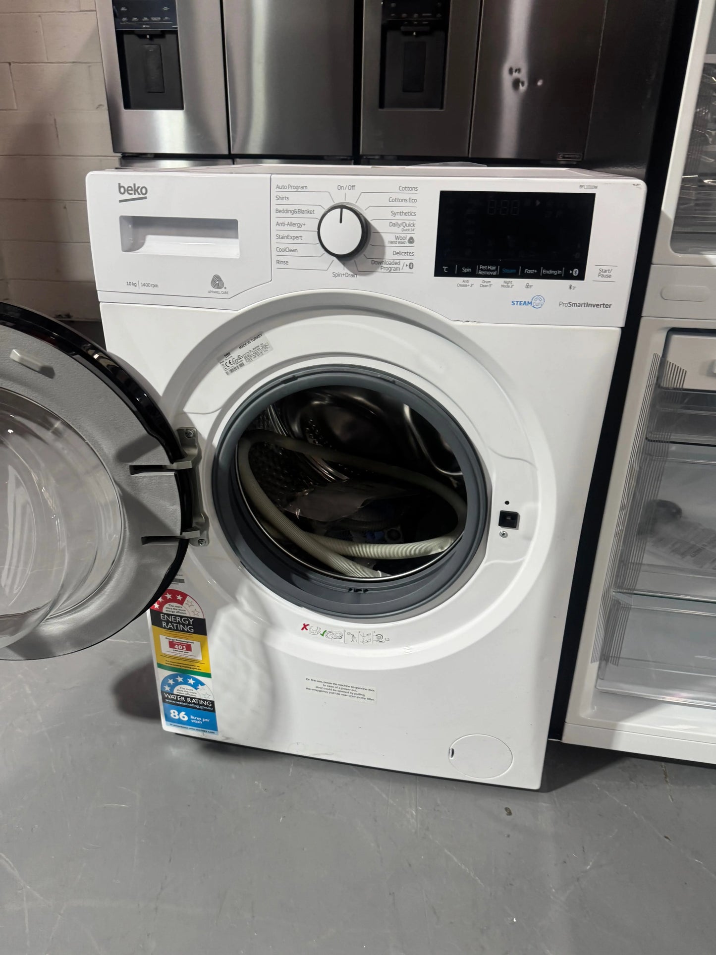 Factory Seconds LG GB-455BLE 420L Bottom Mount Fridge (Black) And Beko 10Kg Washing Machine Combo | SYDNEY