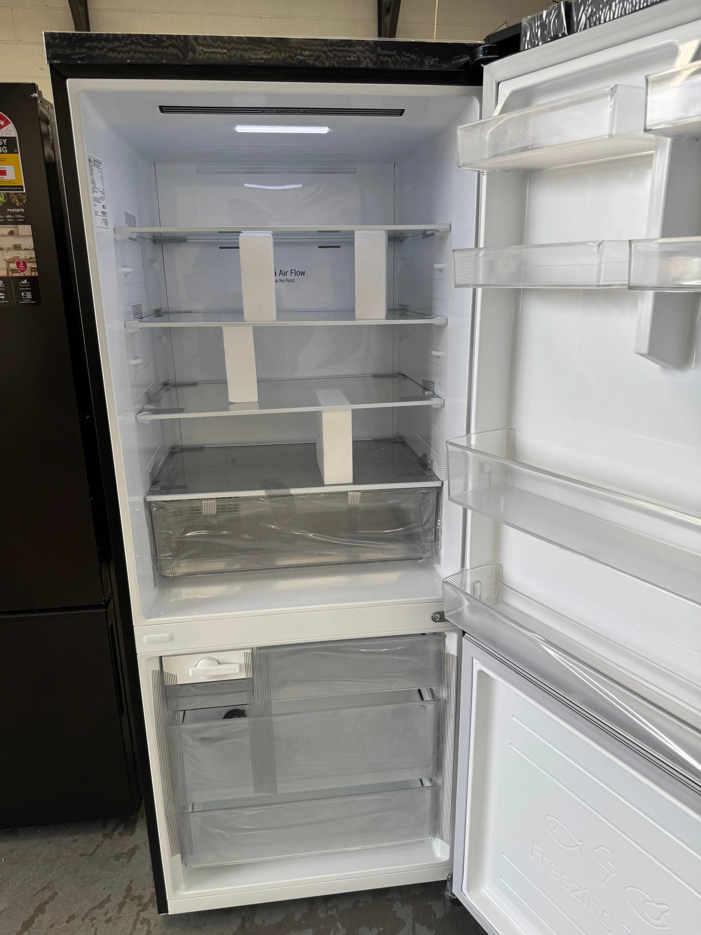 Factory Seconds LG GB-455BLE 420L Bottom Mount Fridge (Black) | SYDNEY