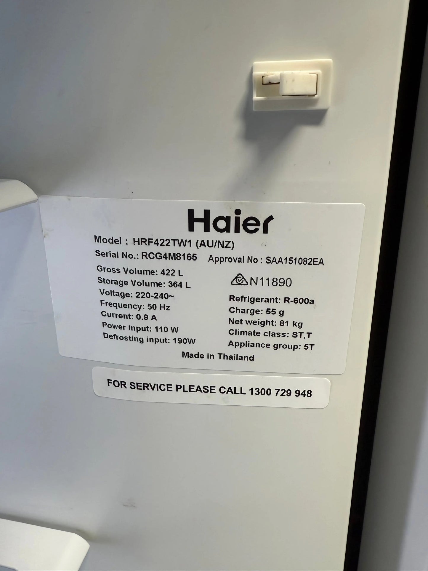 Haier 422L Top Mount Fridge – Refurbished | HRF422TW1 | MELBOURNE
