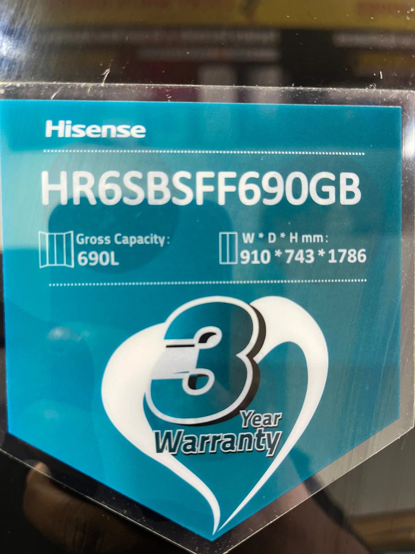 Hisense HR6SBSFF690GW 690L Side by Side Fridge | ALEXANDRIA