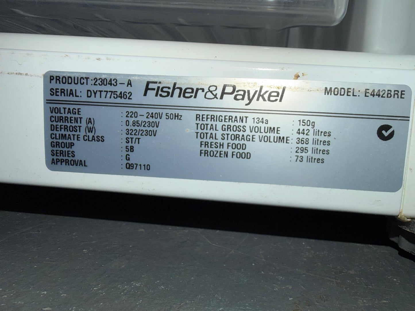 Refurbished Fisher & Paykel 442L | BRISBANE
