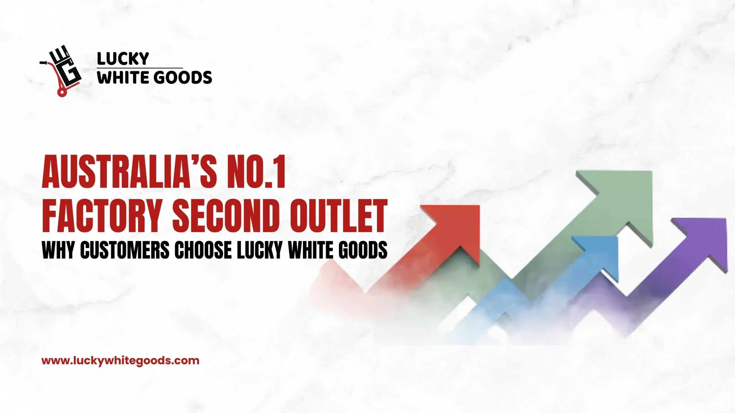 Factory seconds appliances showroom at Lucky White Goods – freezers, washer dryer combos, TVs, dishwashers, and ovens available in Australia.