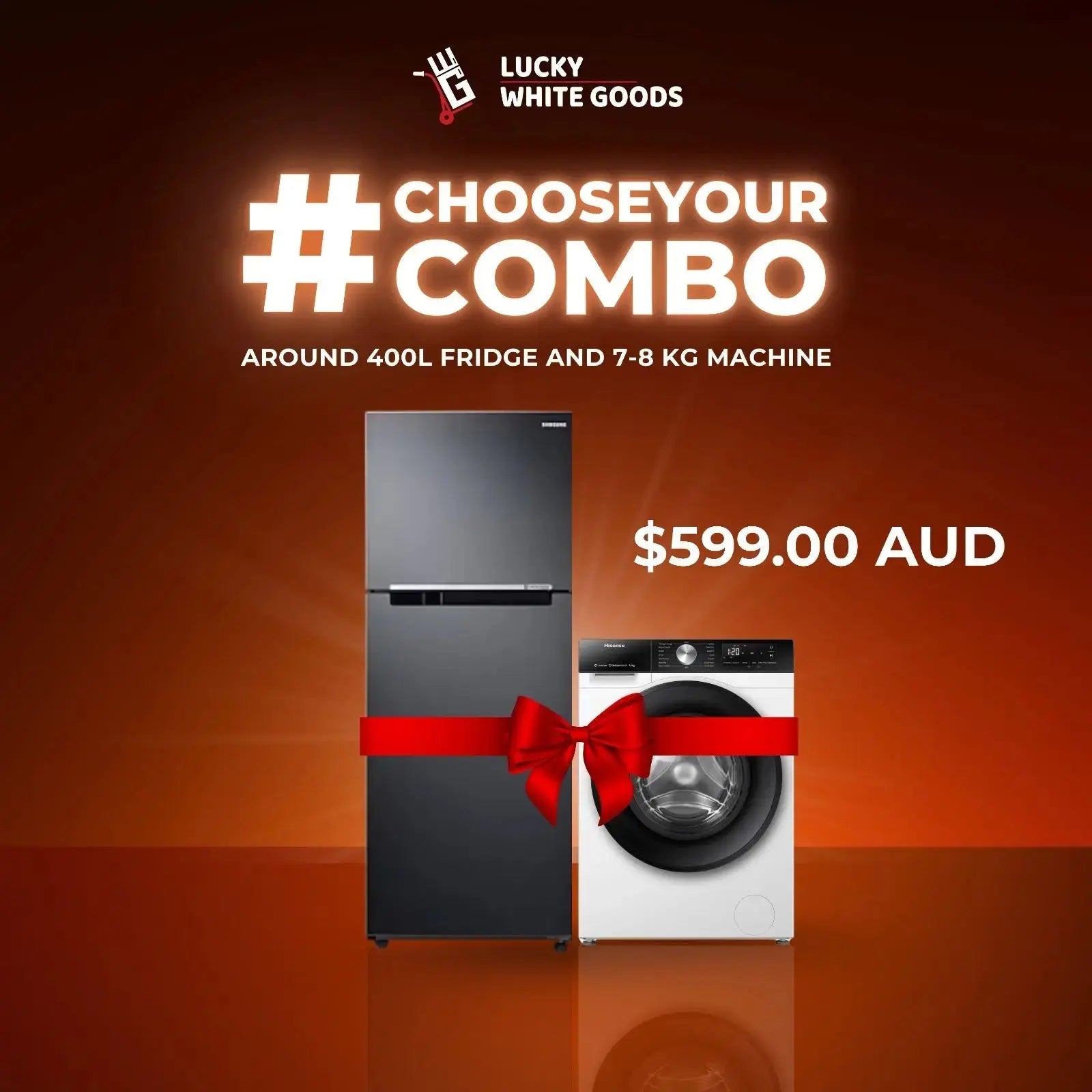 400L Fridge and 7–8kg Washing Machine Combo – Only $599