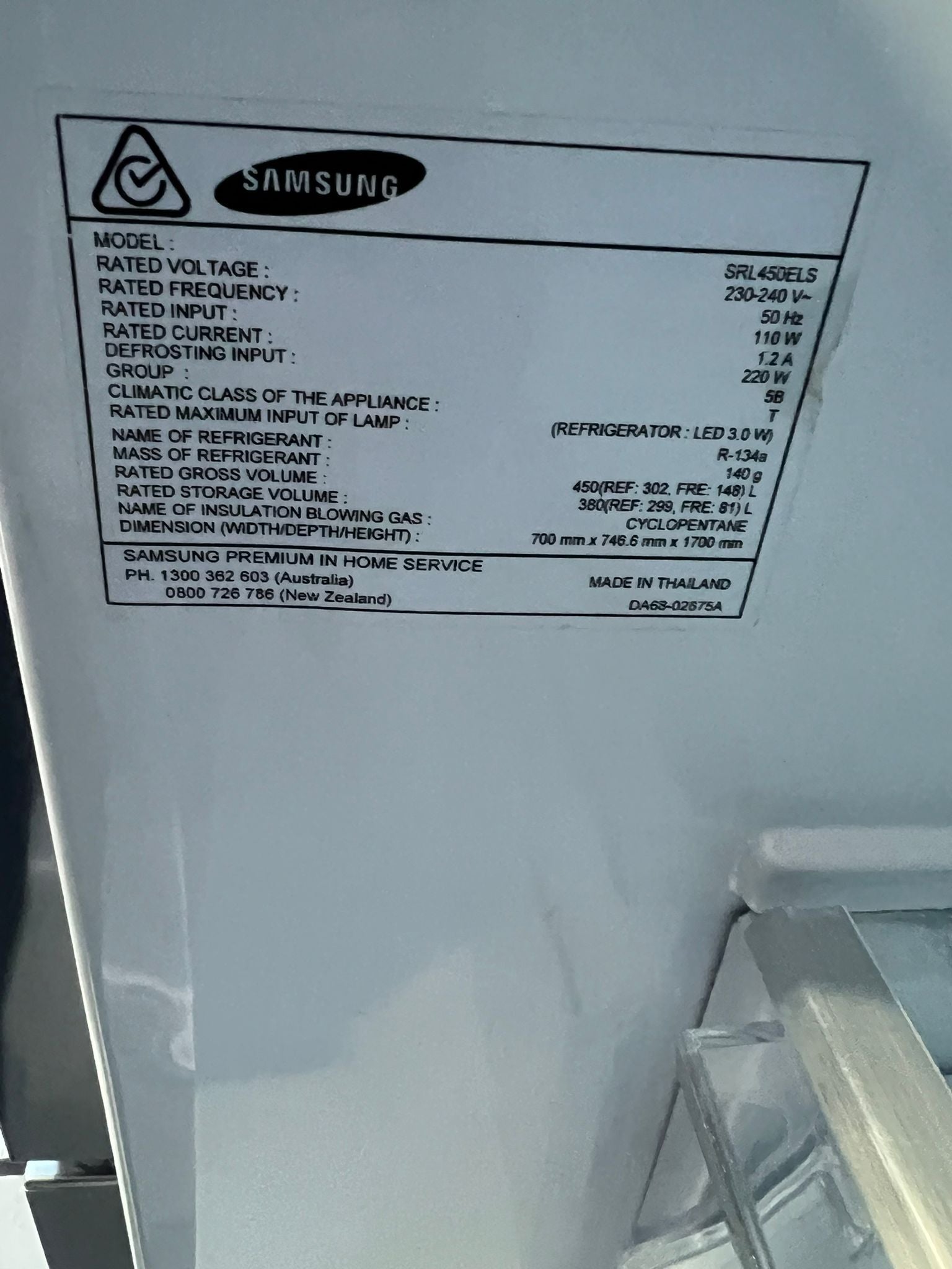 Refurbished Samsung 450 Litres Fridge Freezer