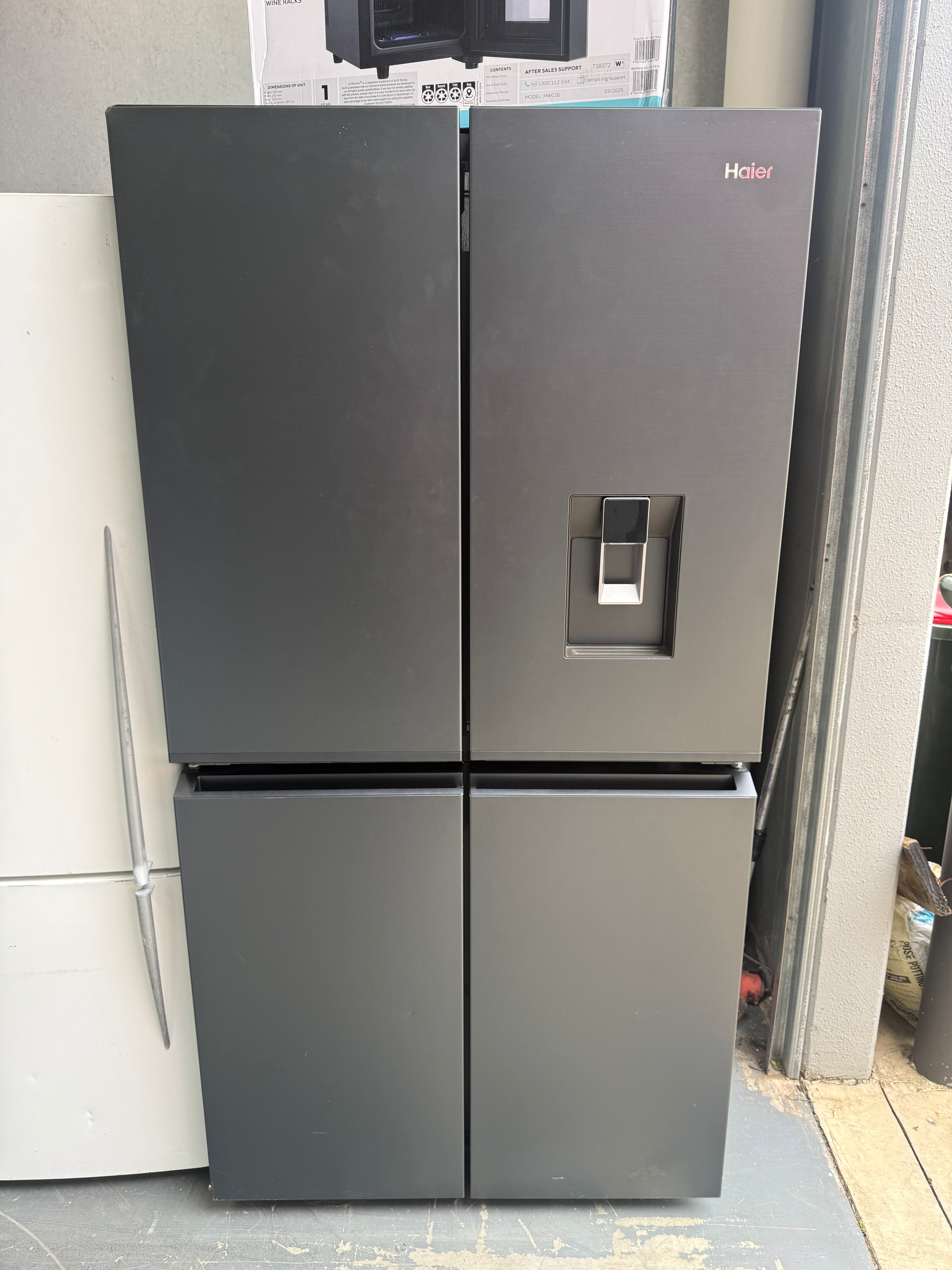 Haier 623L Quad Door Refrigerator with Ice and Water Black HRF680YPC | MELBOURNE