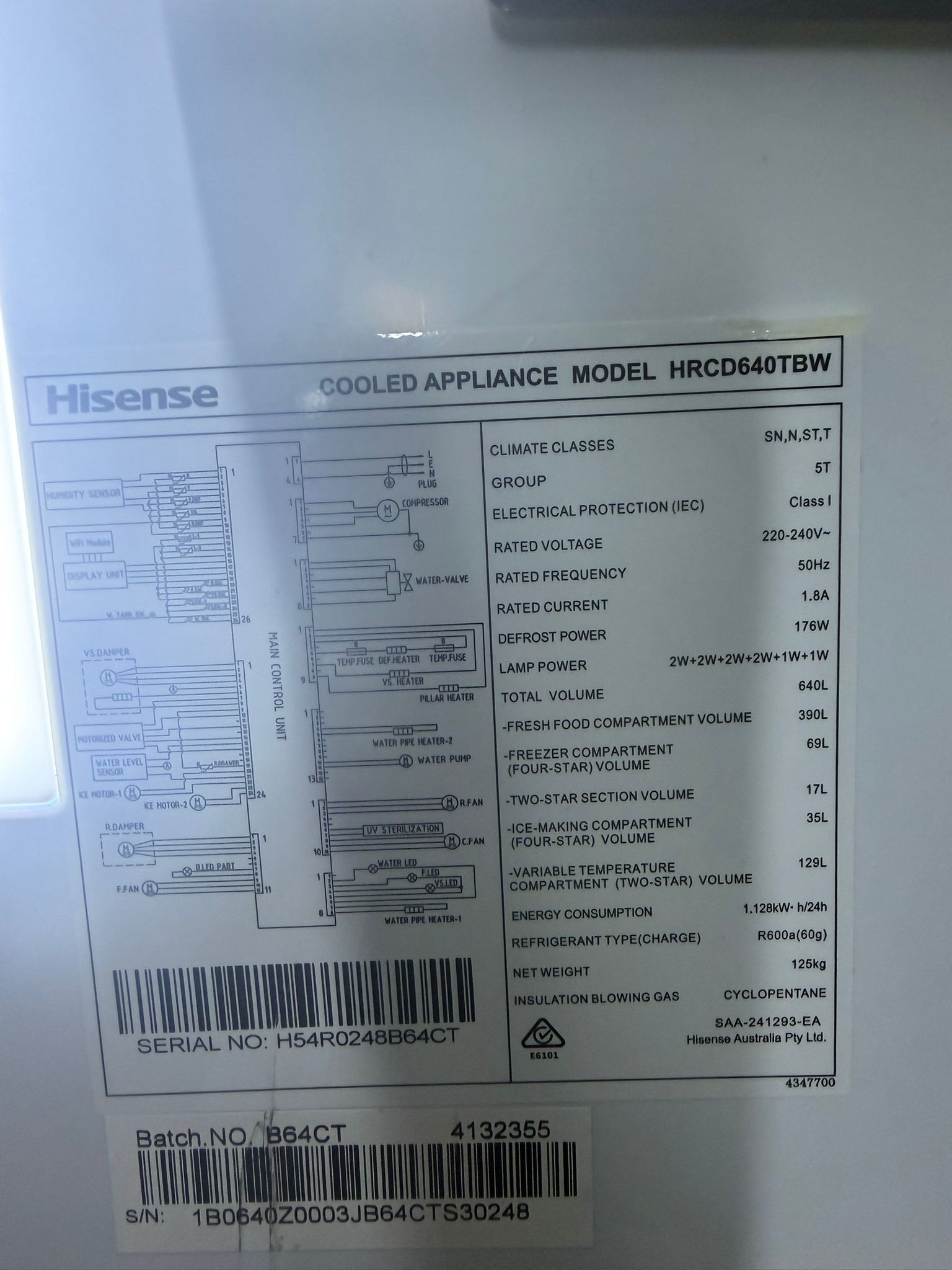 Hisense 640L Quad Door Refrigerator – HRCD640TBW – Refurbished – Spacious & Stylish