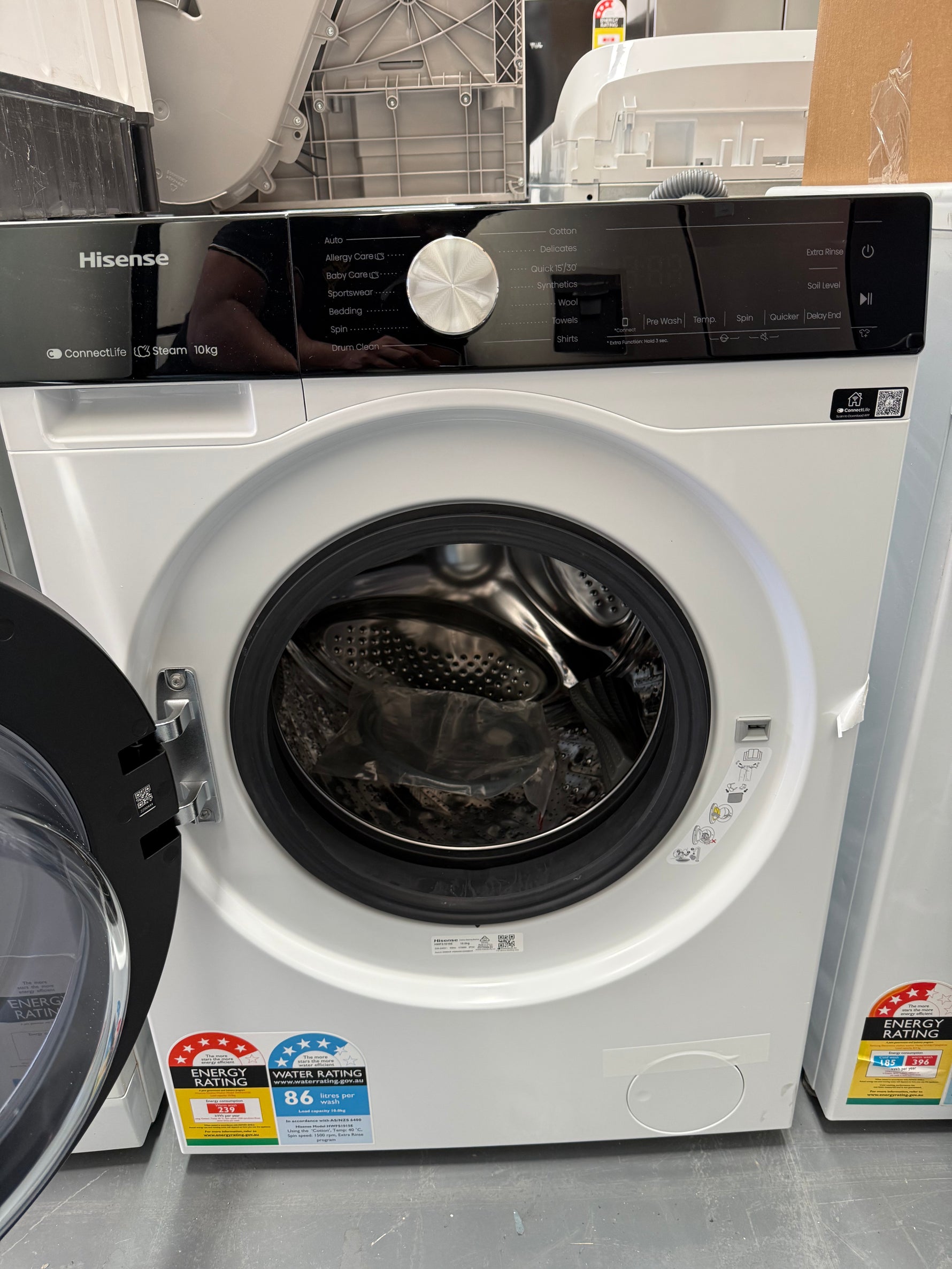 Hisense 10kg Front Load Washer – Factory Seconds | HWFS1015E