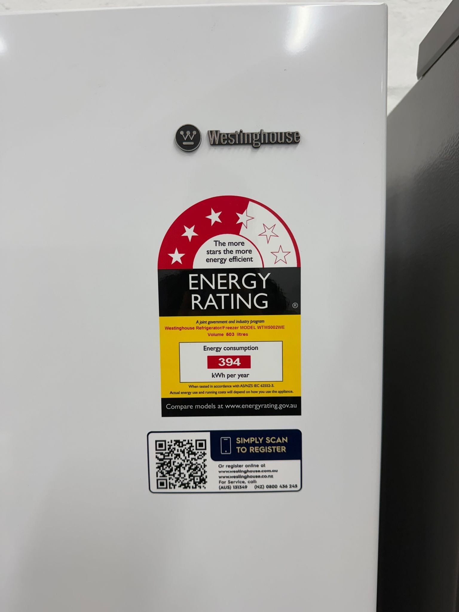 Westinghouse 503L Top Mount Refrigerator – WTM5002WE – Factory Seconds | RESERVOIR