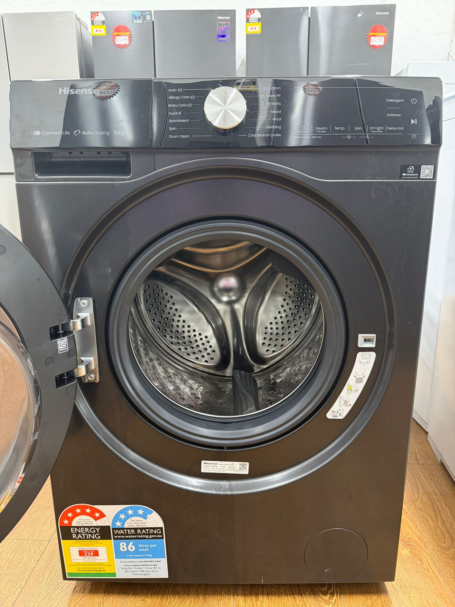 Hisense 10kg Front Load Washer – Series 7 – HWFS1015AB – Refurbished | RESERVOIR