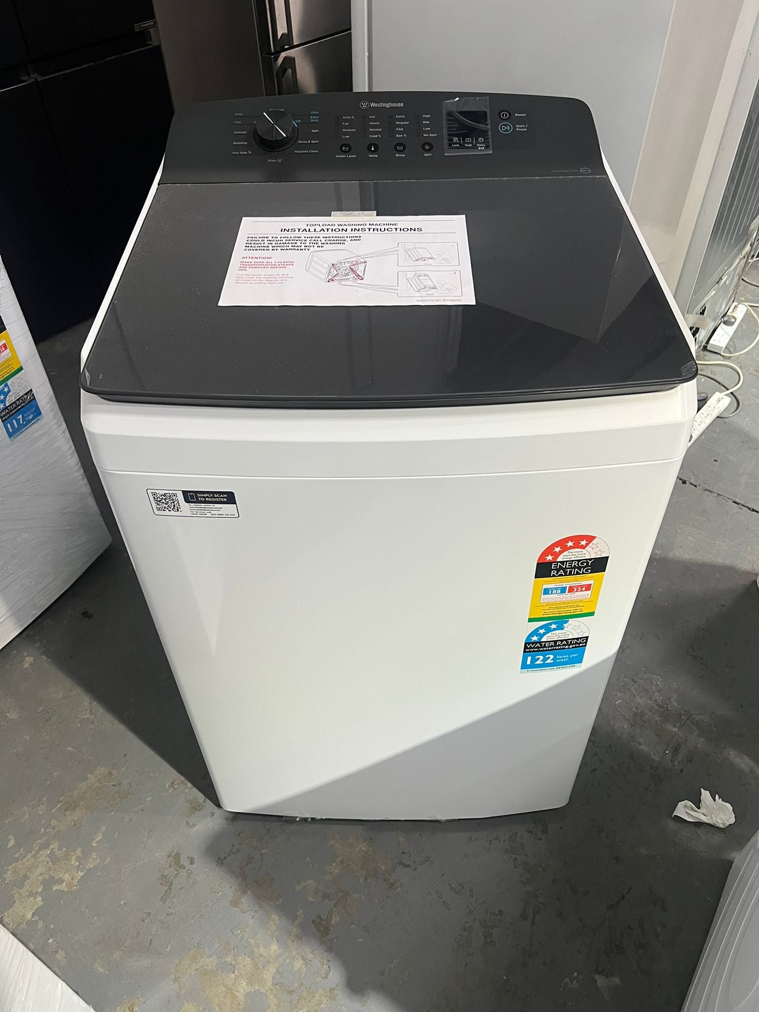 Factory Seconds Westinghouse 10 kg EasyCare 700 Top Load Washing Machine – WWT1084C7WA
