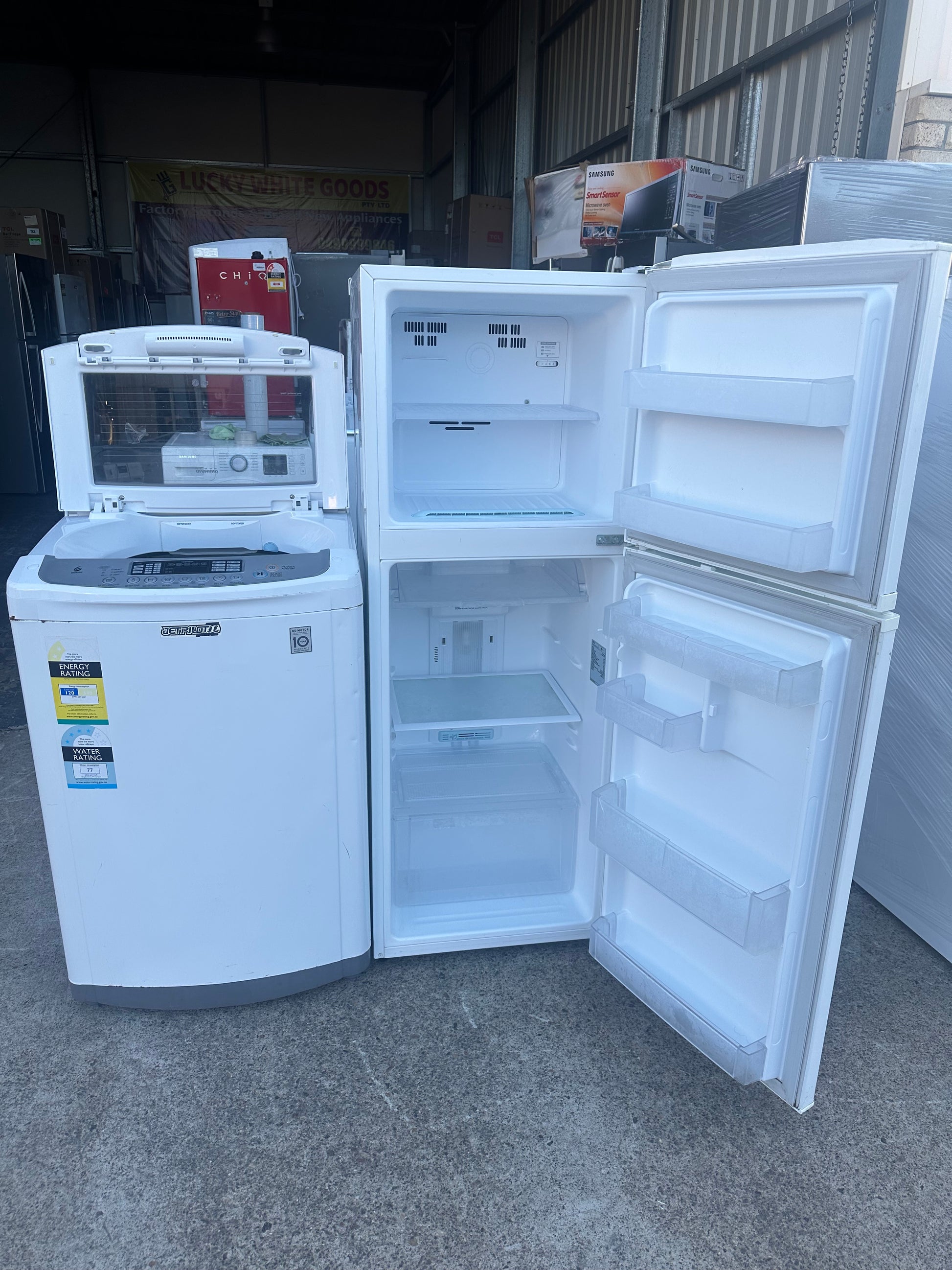 LG 205 litres Fridge Freezer & LG 7.5 kgs washer | BRISBANE