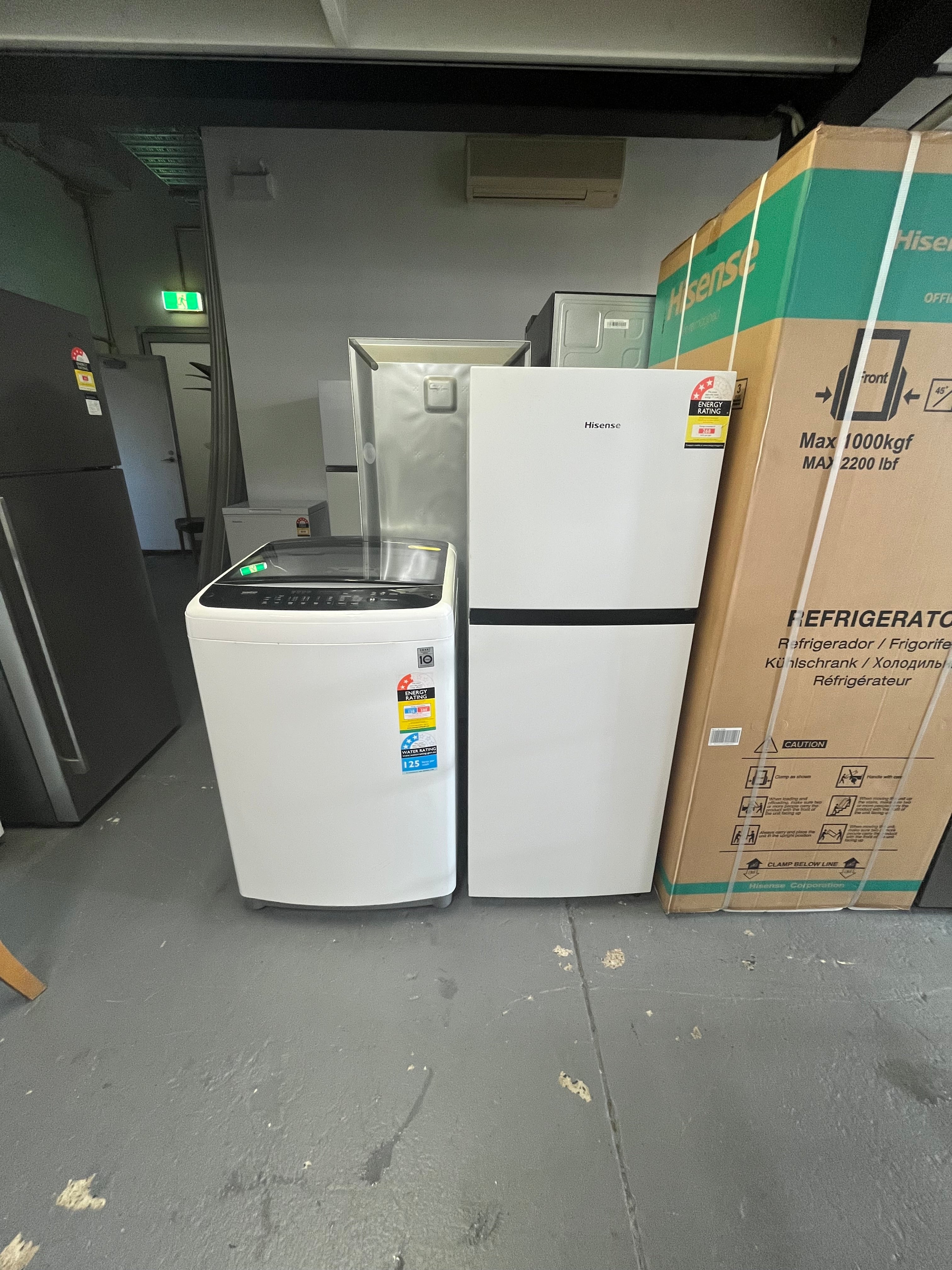 Refurbished Hisense HRTF205 205L Top Mount Fridge + LG WTG8521 8.5kg Top Load Washing Machine Combo | ALEXANDRIA