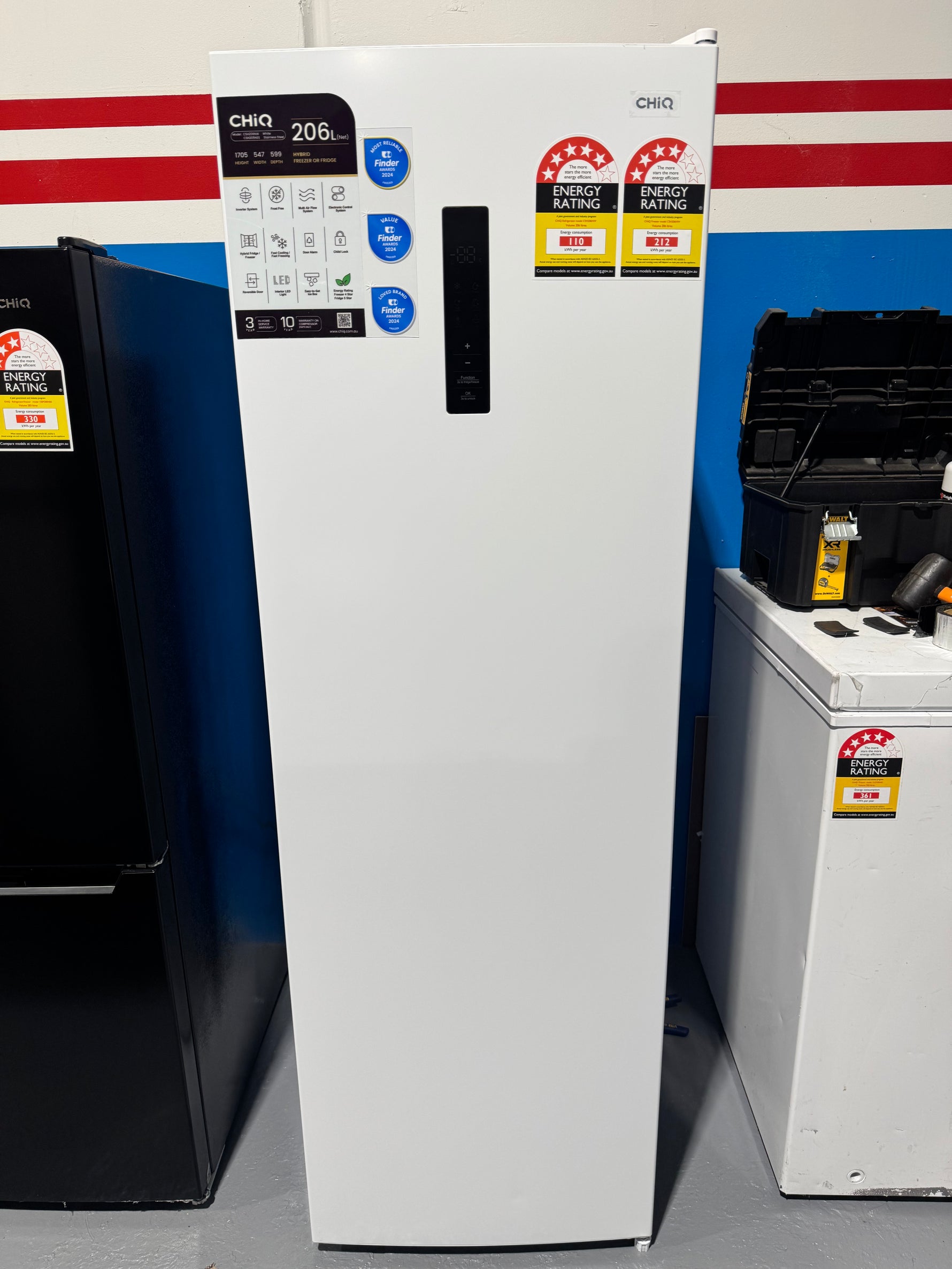 Factory seconds Chiq 206 upright freezer