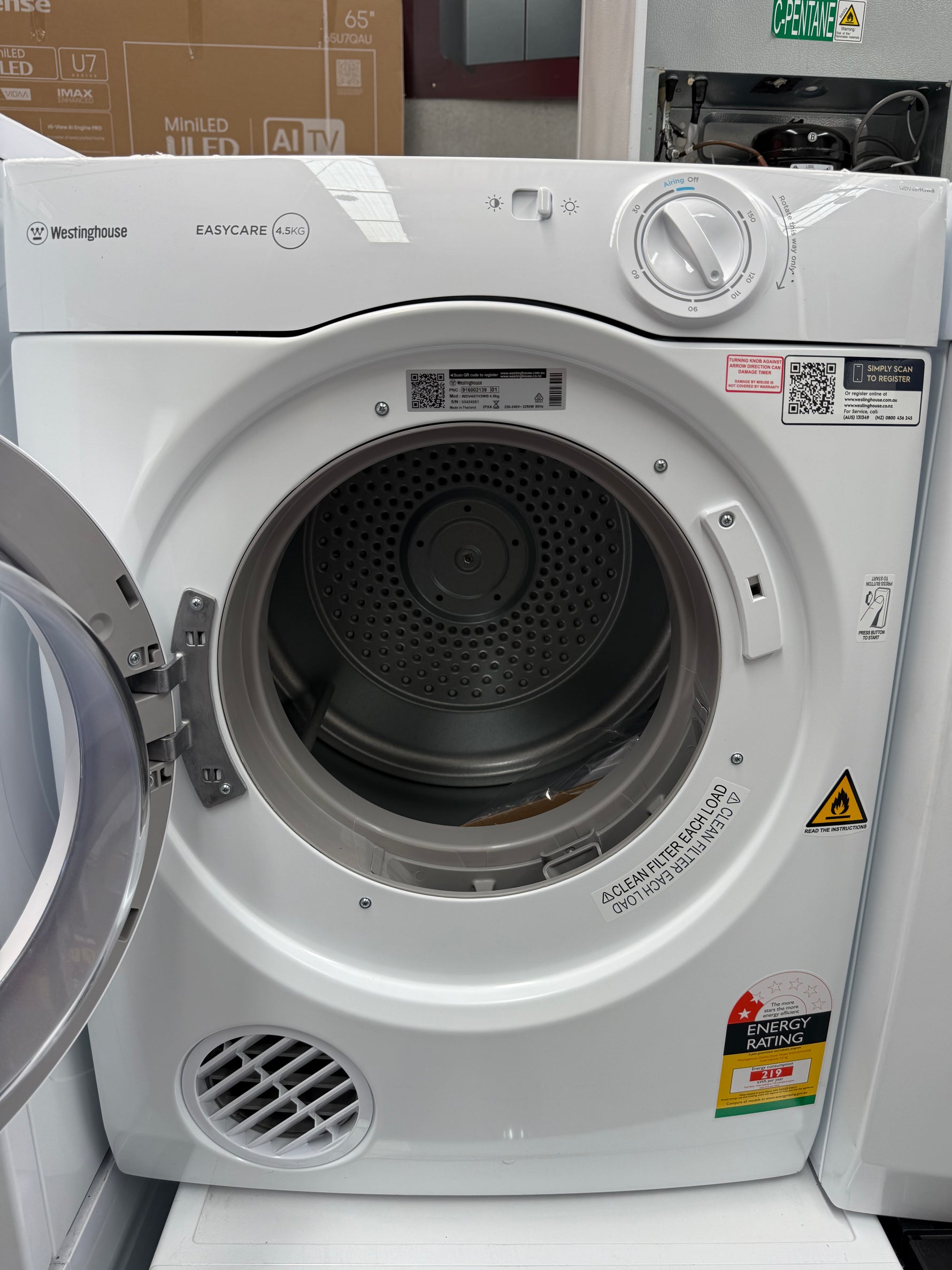 Westinghouse 4.5kg Top Load Washing Machine – Factory Seconds | WDV457H3WB