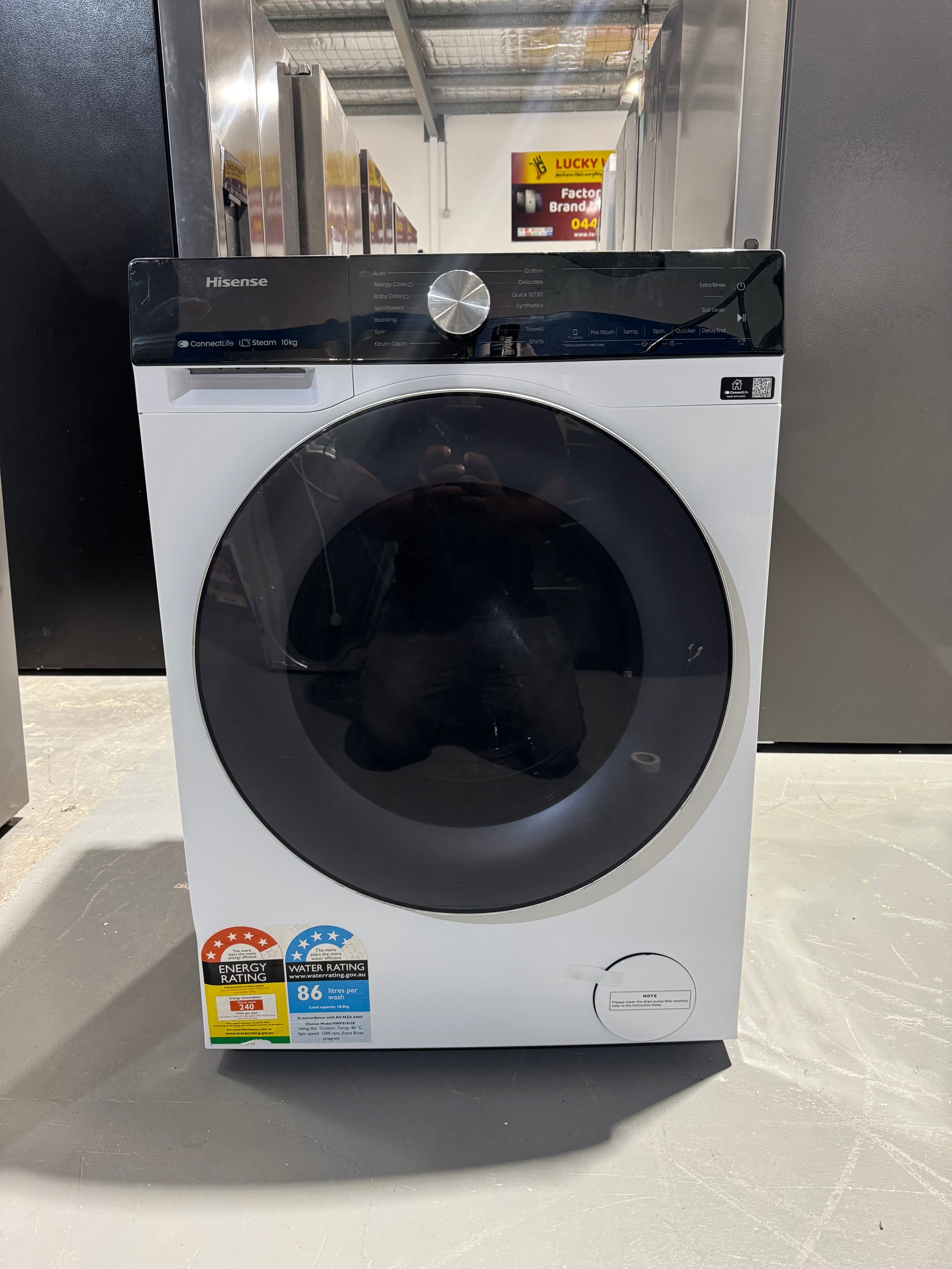 Refurbished Hisense 10kg washing machine