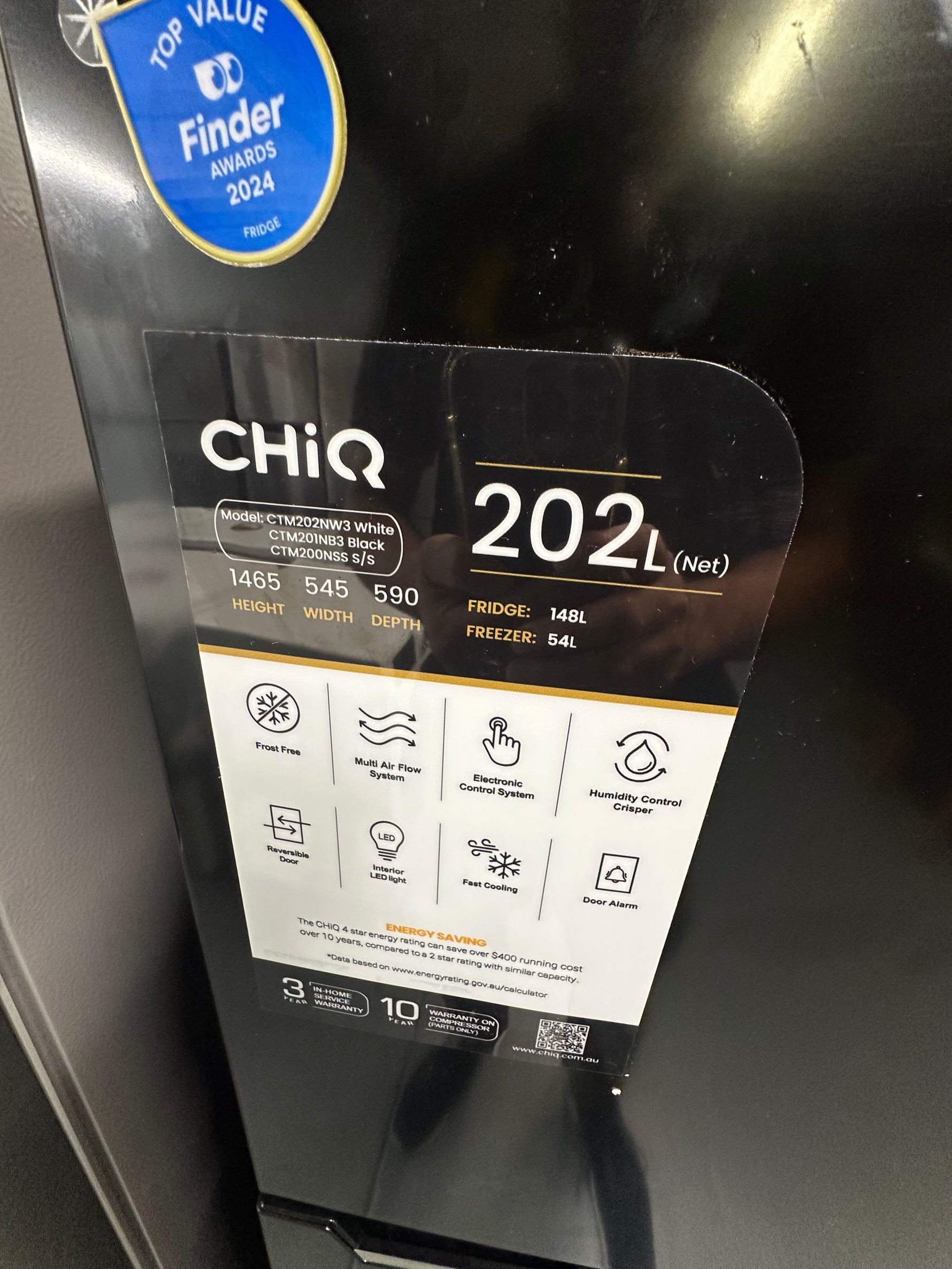 Chiq 202 ltr top mount fridge freezer | ALEXANDRIA