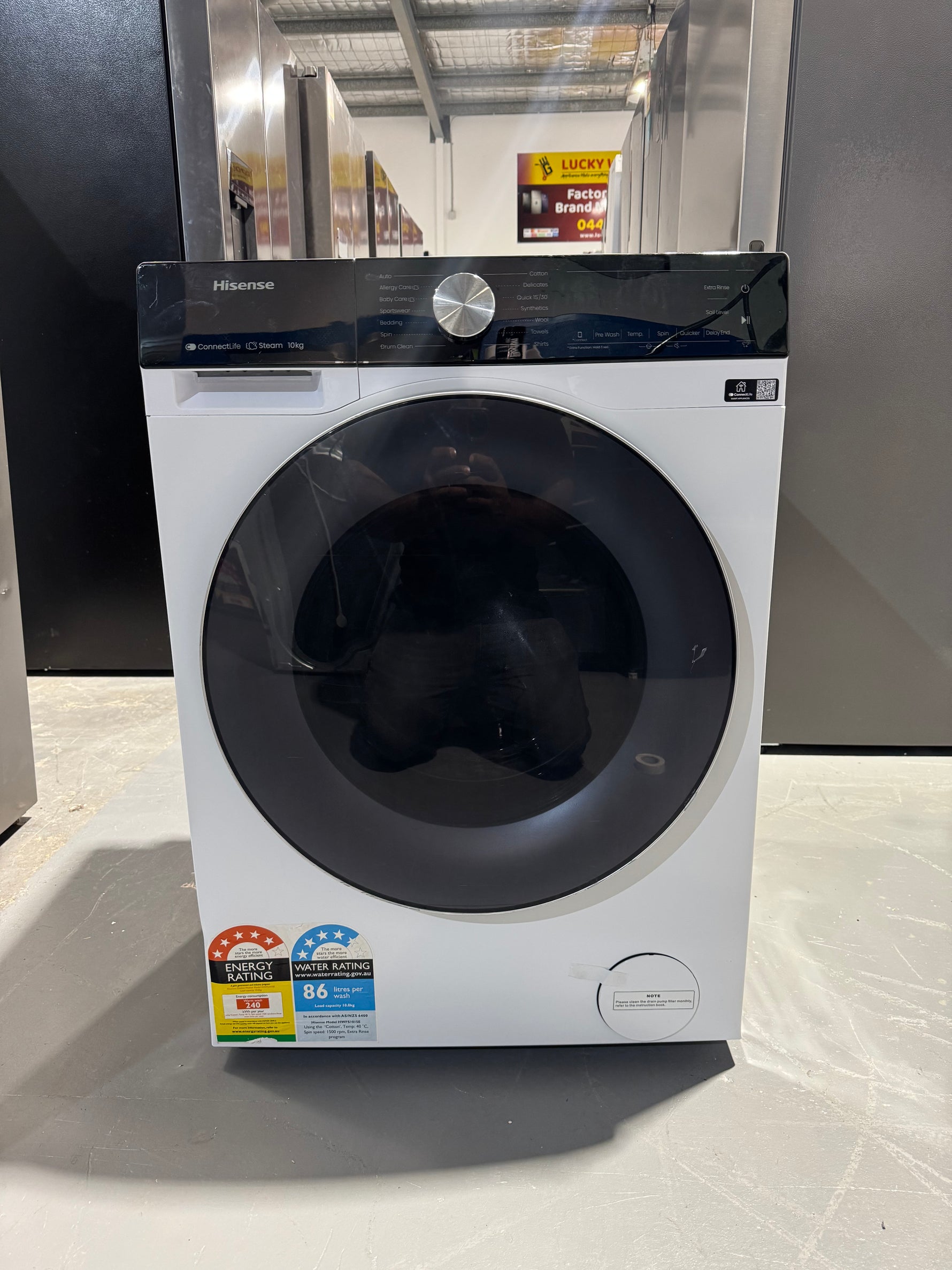 Refurbished Hisense 10kg washing machine