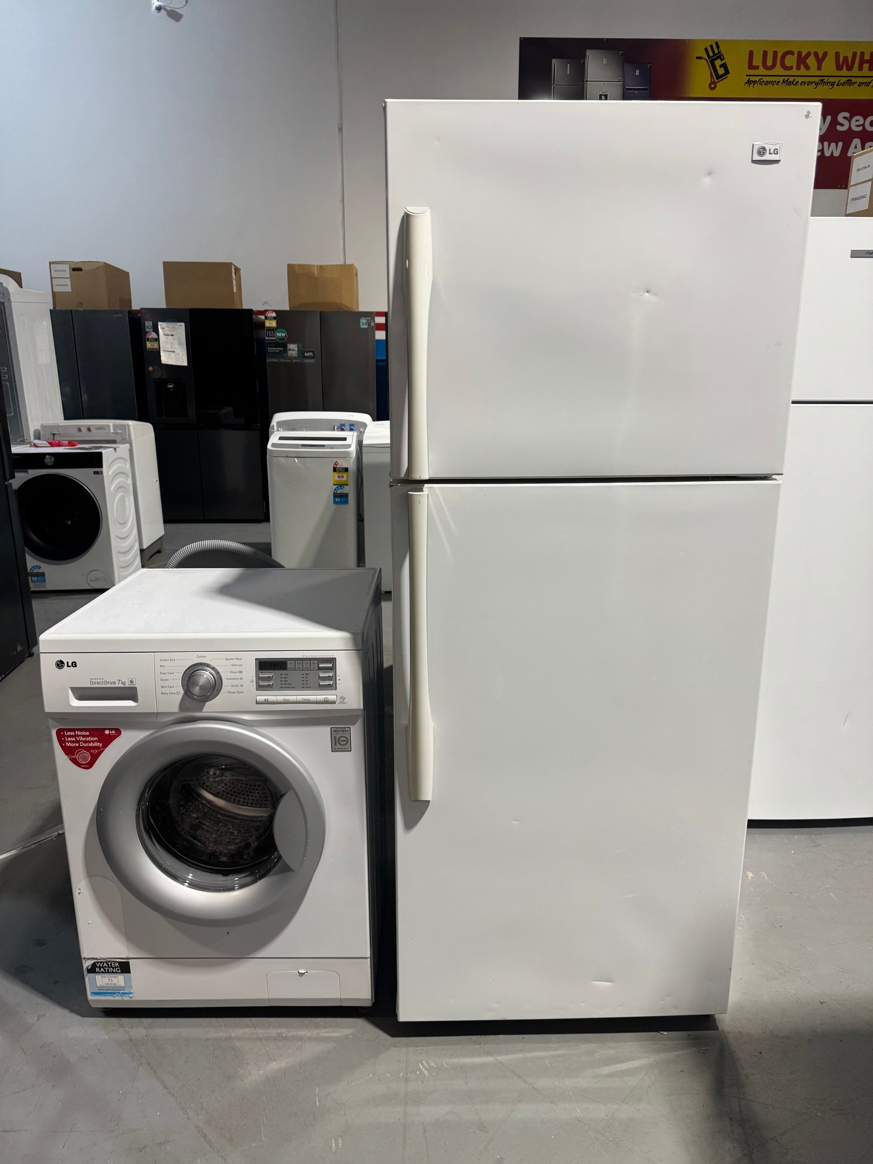LG 441 litres fridge freezer and LG 7kg washing machine | PERTH
