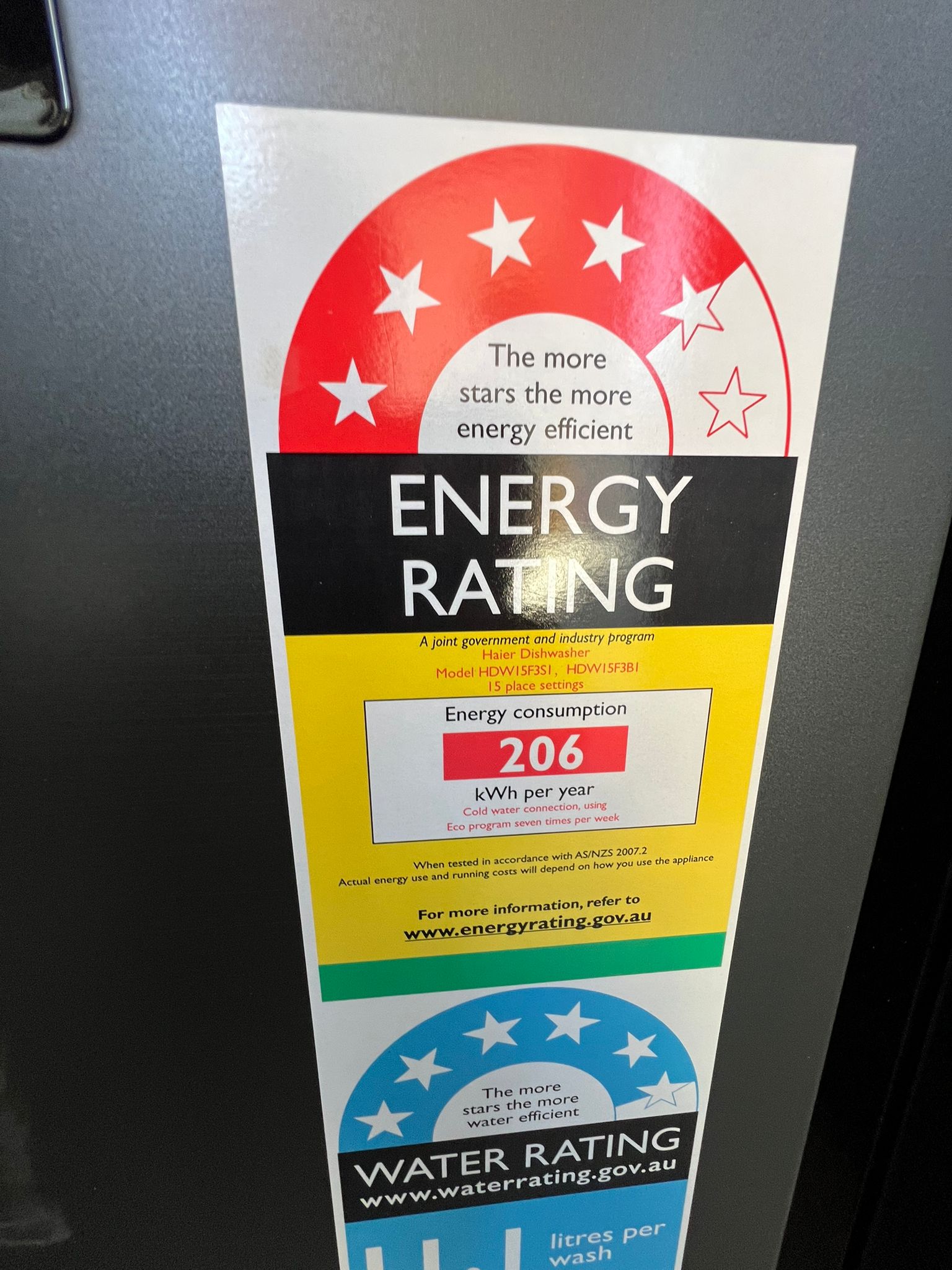 Factory Second Haier 60 cm Freestanding Dishwasher HDW15F3B1 | ADELAIDE