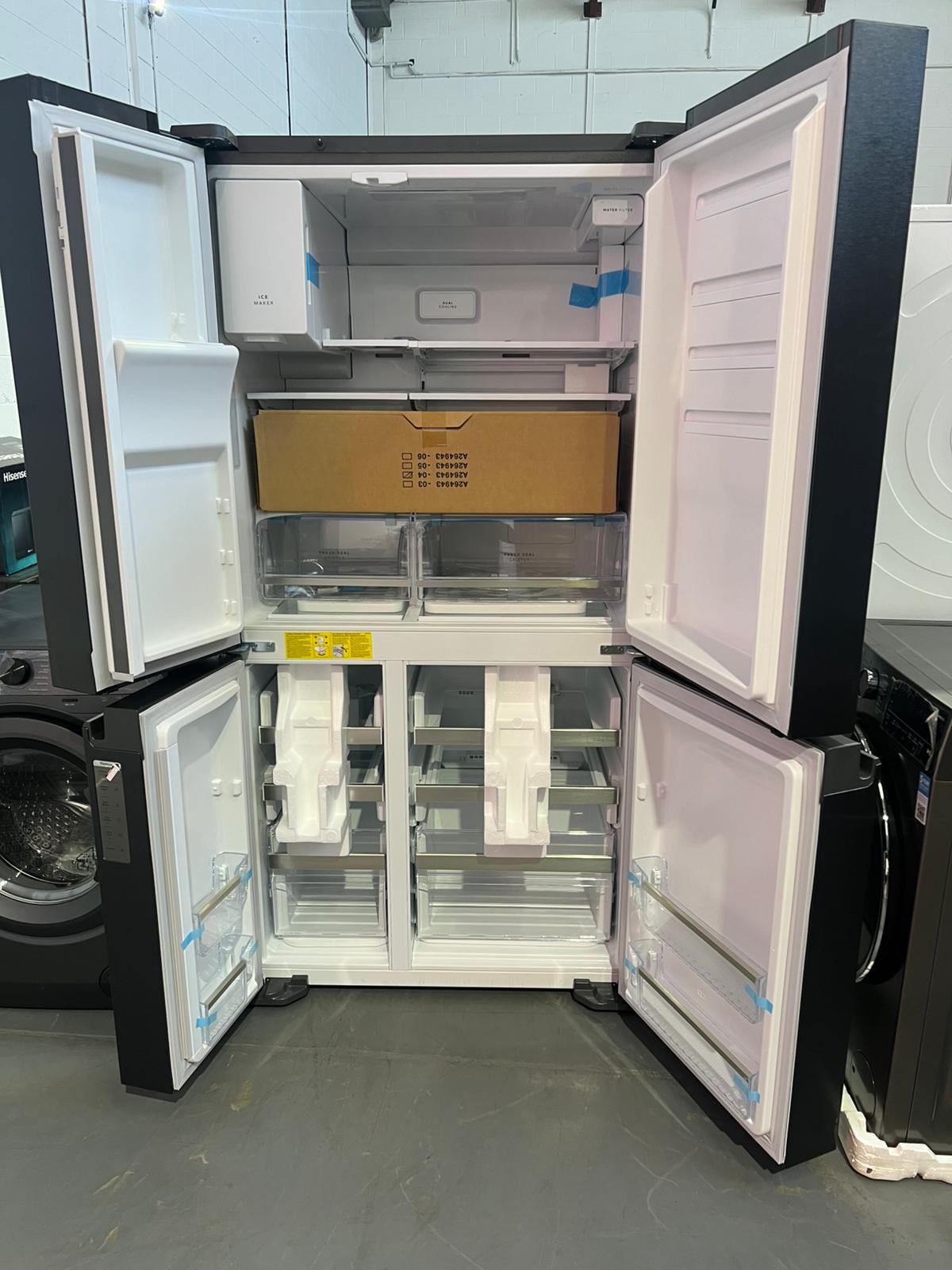 Factory Seconds Westinghouse 680 Litres quad Door Fridge Freezer WQE6170BB AND WESTINGHOUSE 10 Kgs Washing Machine WWF1044M7SA