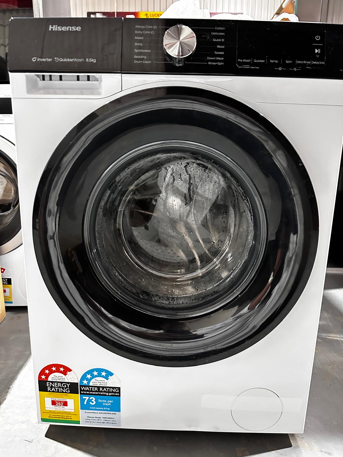 Near New – Hisense HWF3S8514 8.5KG Front Load Washing Machine | ADELAIDE