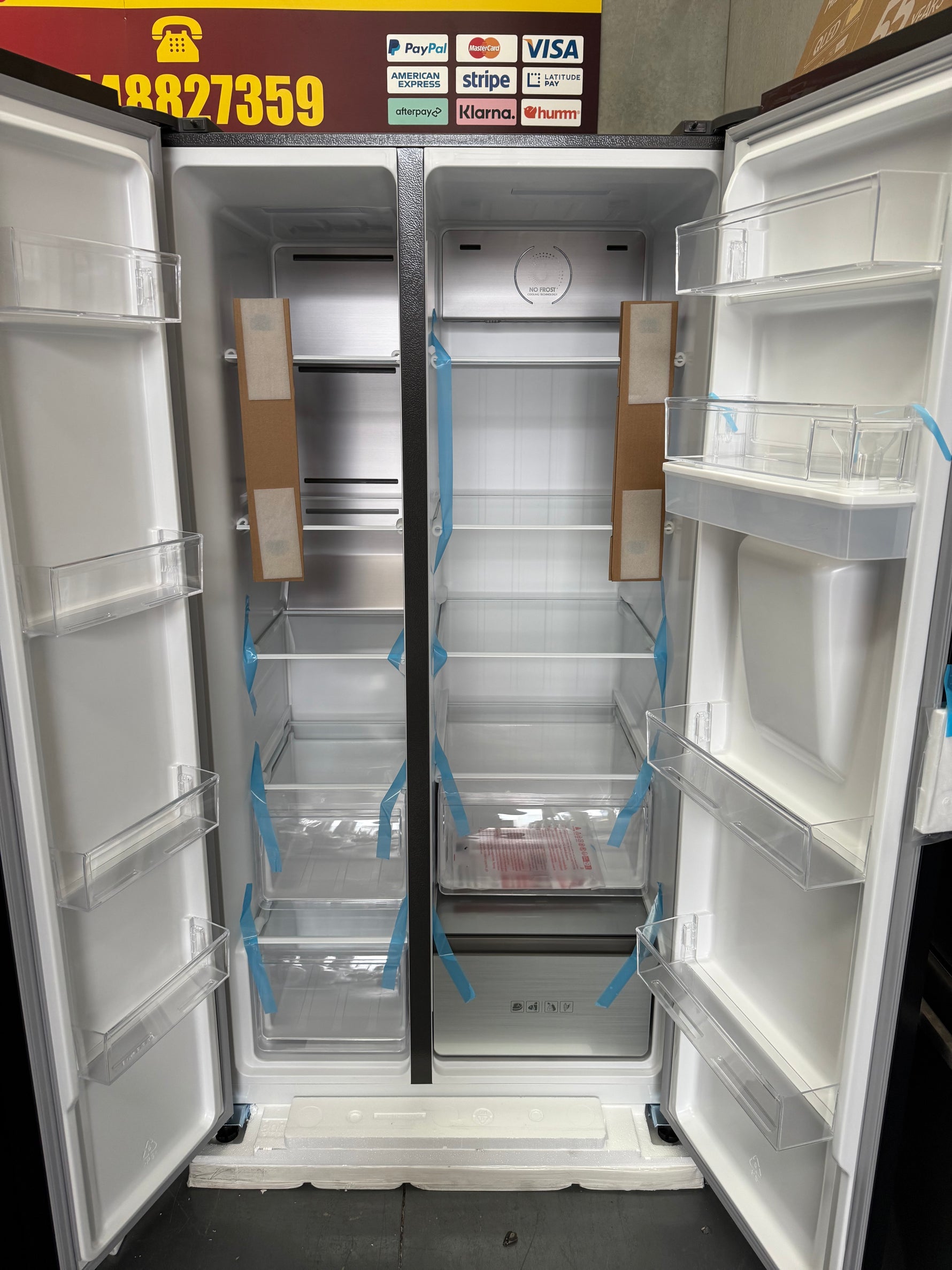 Kogan Side by Side Fridge with Water Dispenser – Factory Seconds | KAHFSBS592B