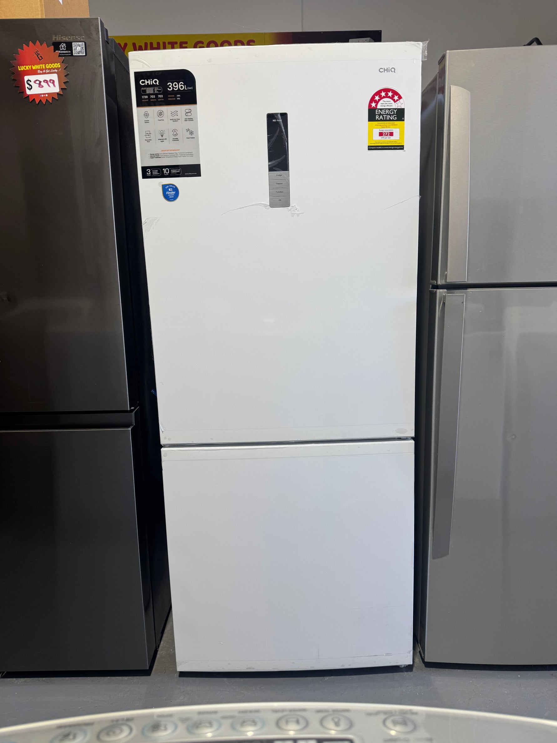 Factory seconds Chiq 396 litres fridge freezer | PERTH