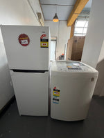 Refurbished combo Chiq 202 ltr Top mount fridge freezer And Lg 8 kg top loader washer | ALEXANDRIA