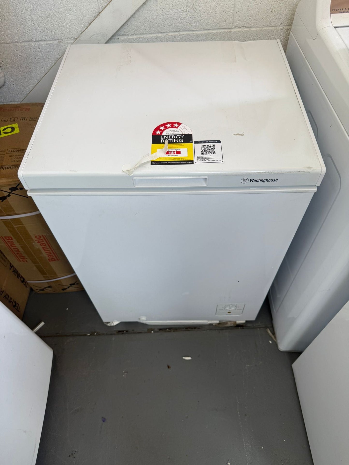 Factory Second Westinghouse 145 L Chest Freezer | ADELAIDE