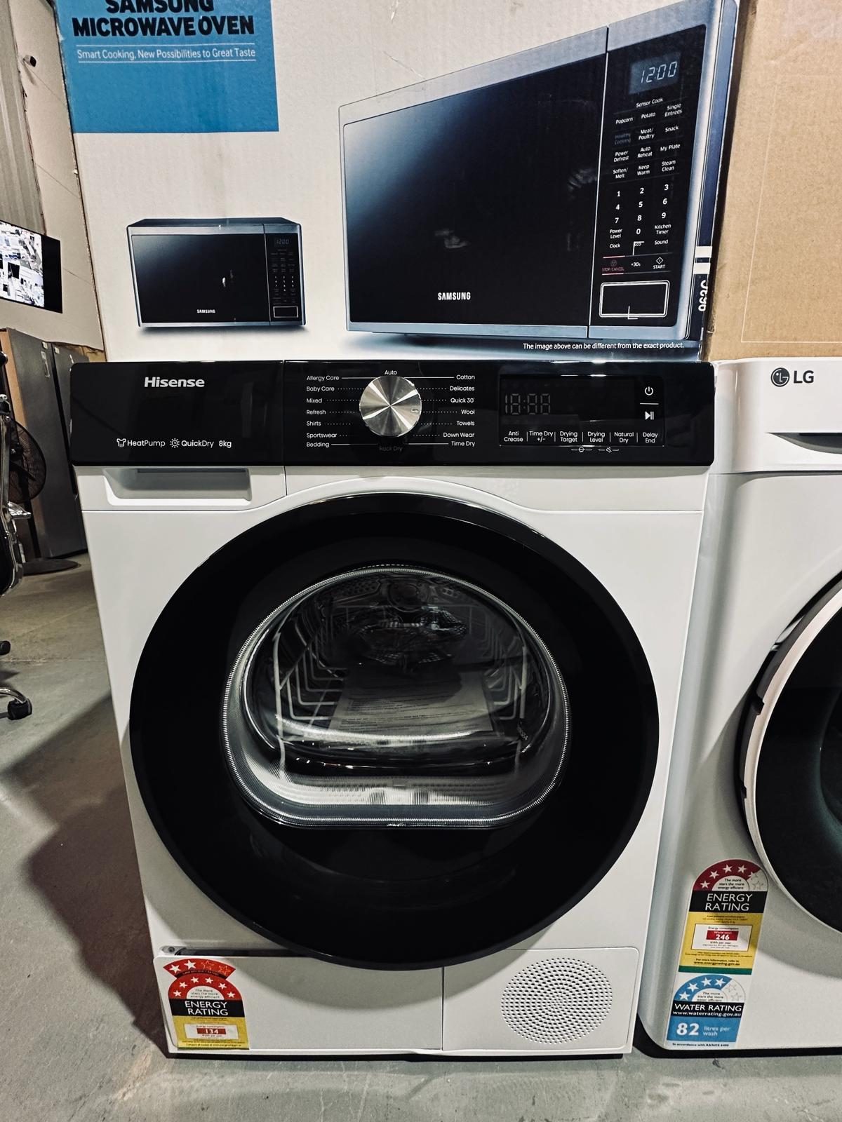 Hisense 8kg Heat Pump Dryer – HDFS80HS – Factory Seconds | ADELAIDE