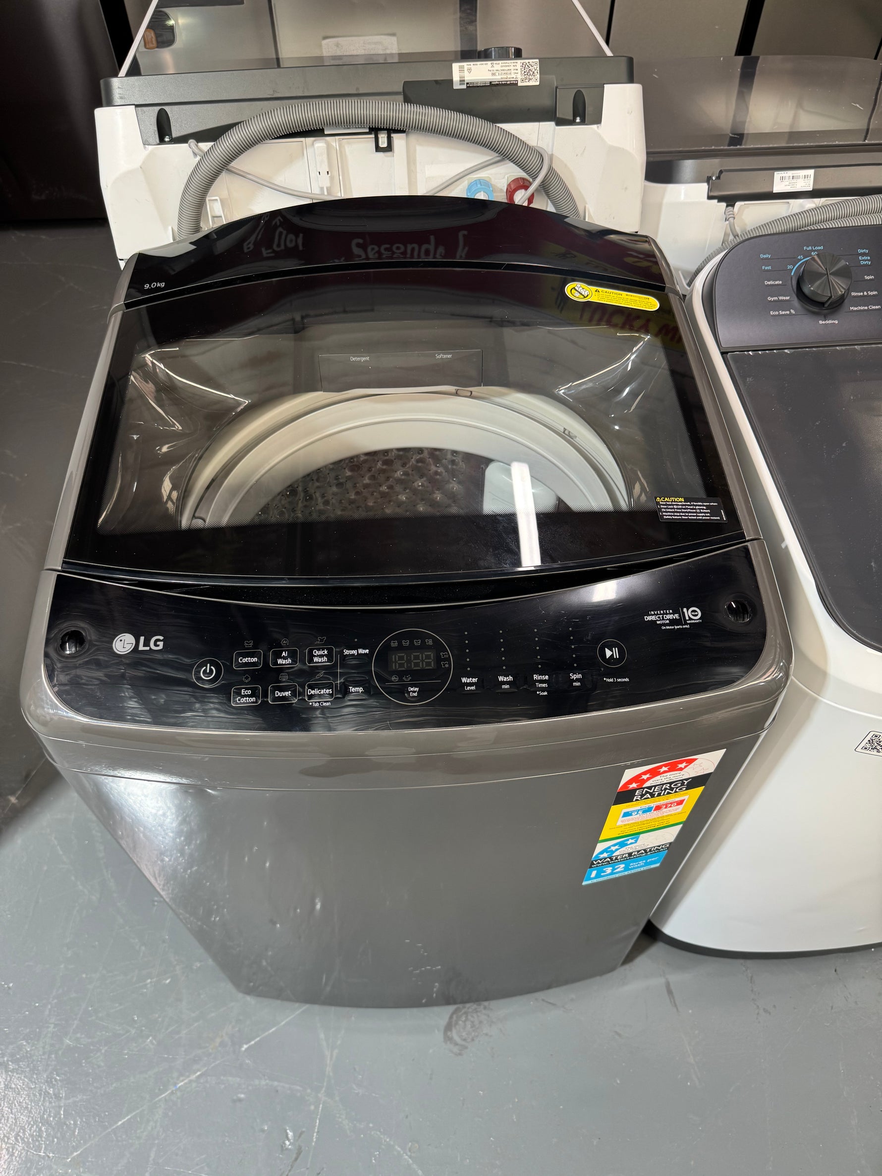 LG Series 3 9kg Top Load Washing Machine Grey WTL3-09G