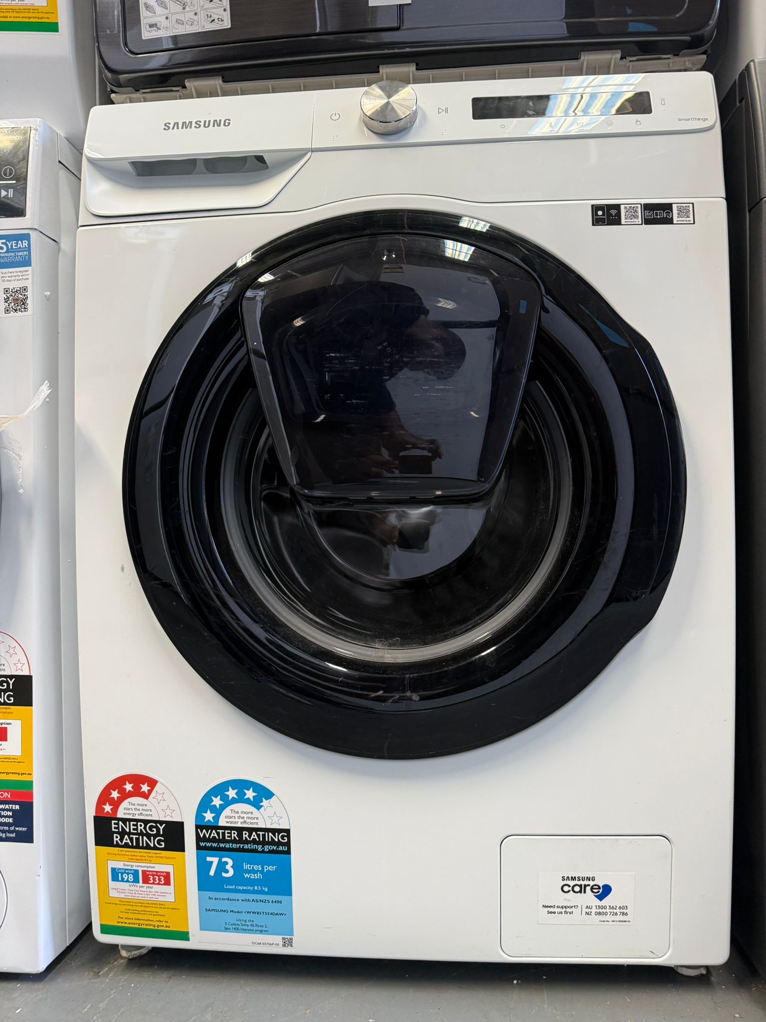 Samsung 8.5kg Front Load Washing Machine – WW85T554DAW – Like New | MELBOURNE