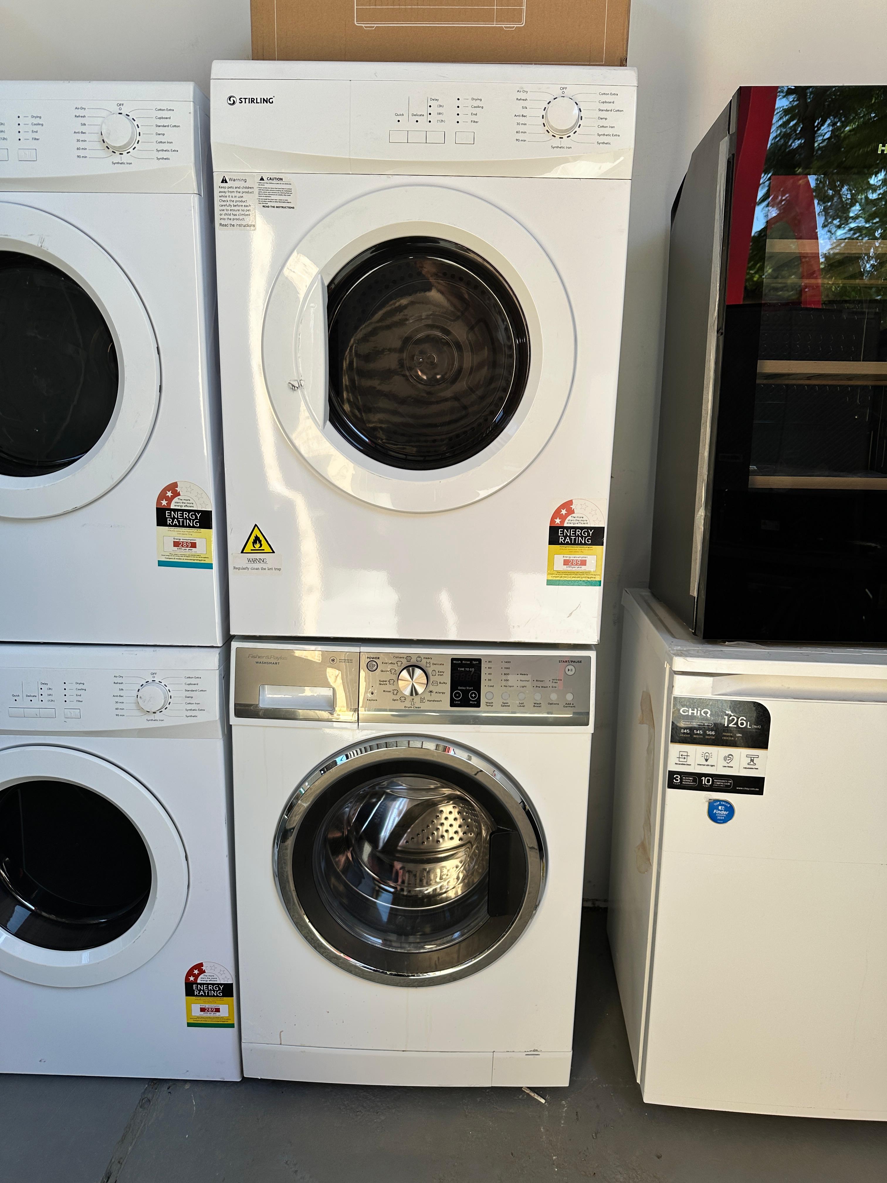 Fisher & Paykel 7.5kg Front Load Washer + Stirling 7kg Dryer (Refurbished) – Combo Deal | ADELAIDE