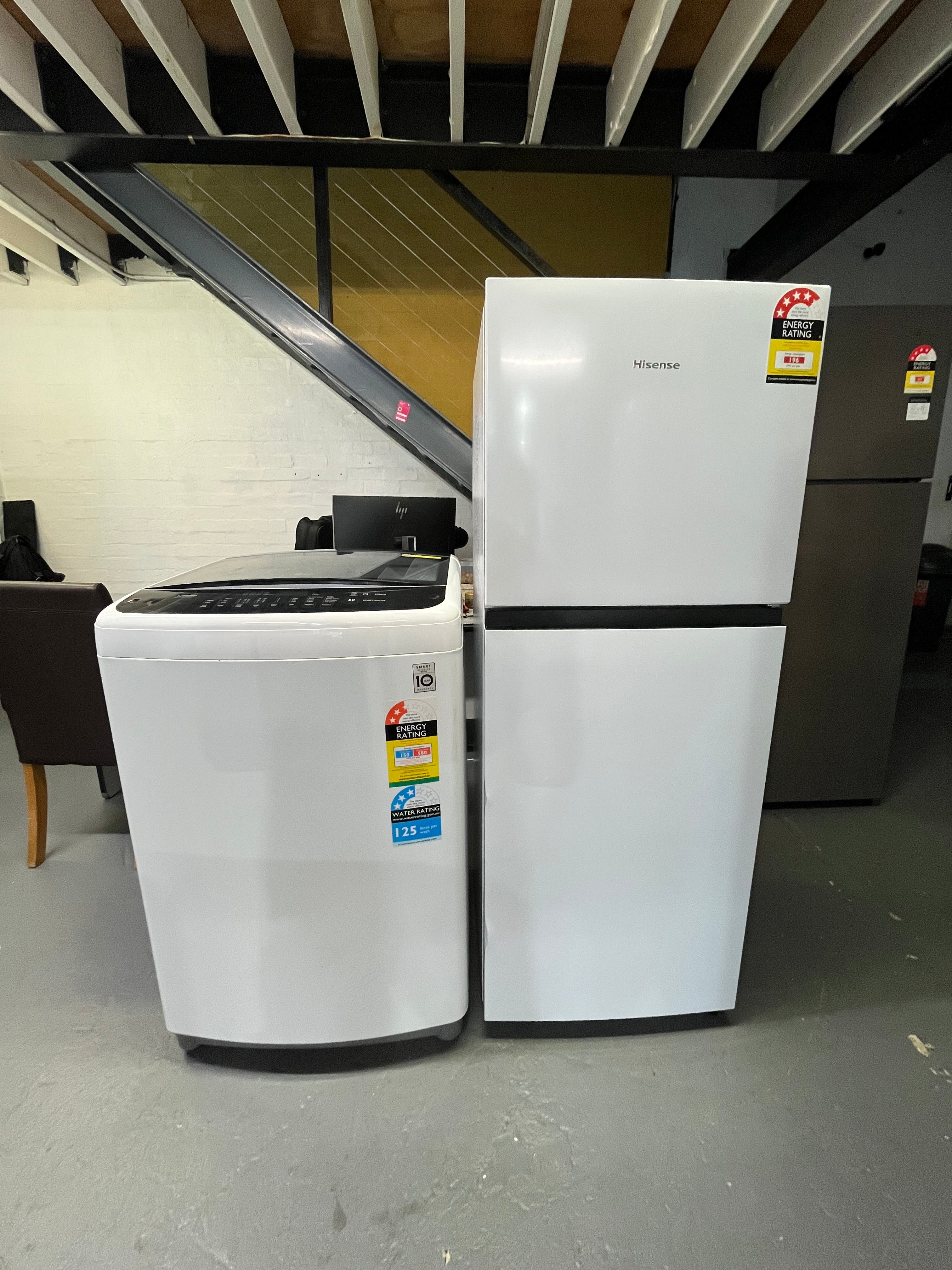 Refurbished Hisense HRTF205 205L Top Mount Fridge + LG WTG8521 8.5kg Top Load Washing Machine Combo | ALEXANDRIA