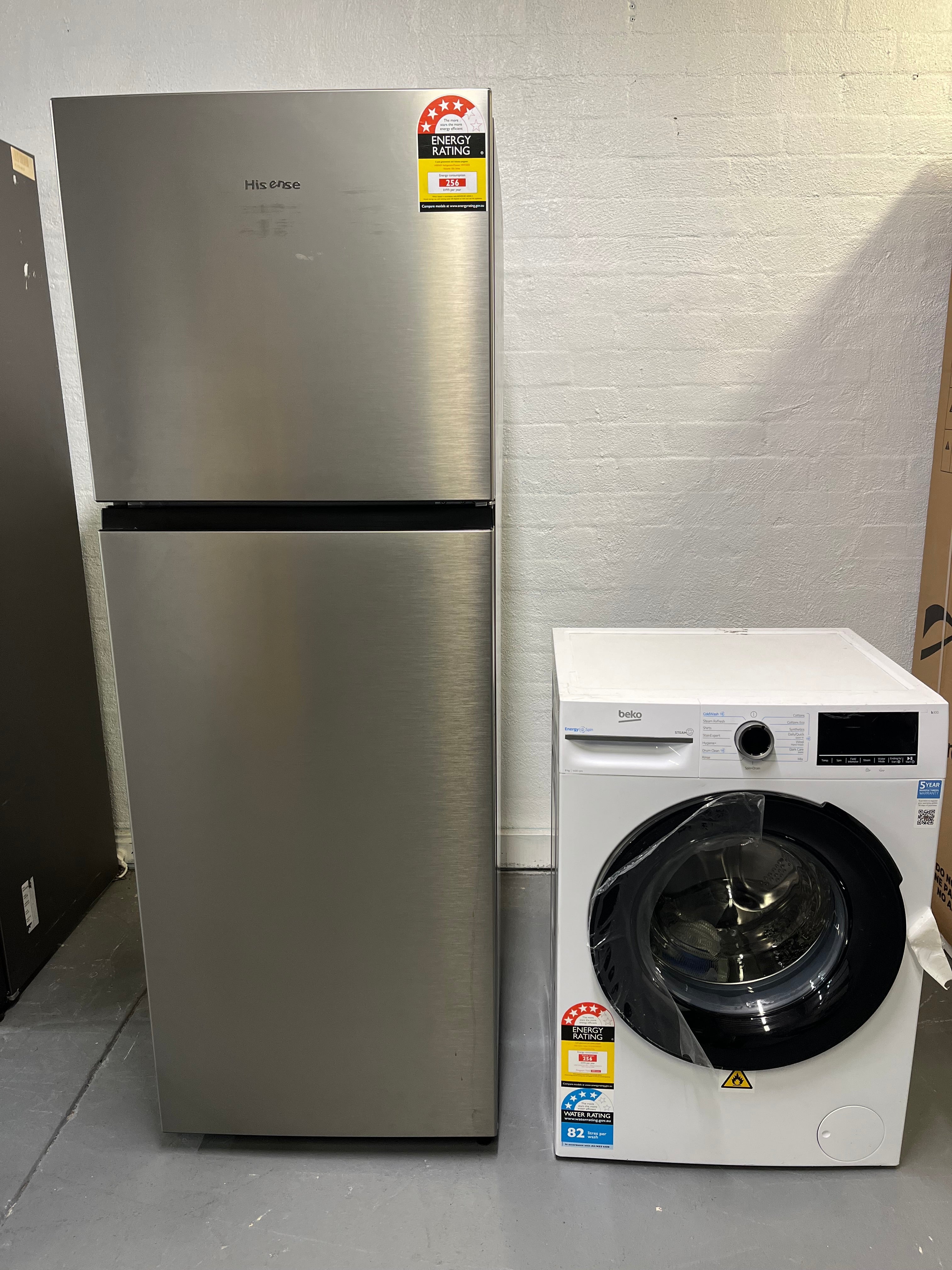 Hisense HRTF325S 326L Top Mount Fridge + Beko BFLB8010W 8kg Front Load Washing Machine Combo | ALEXANDRIA