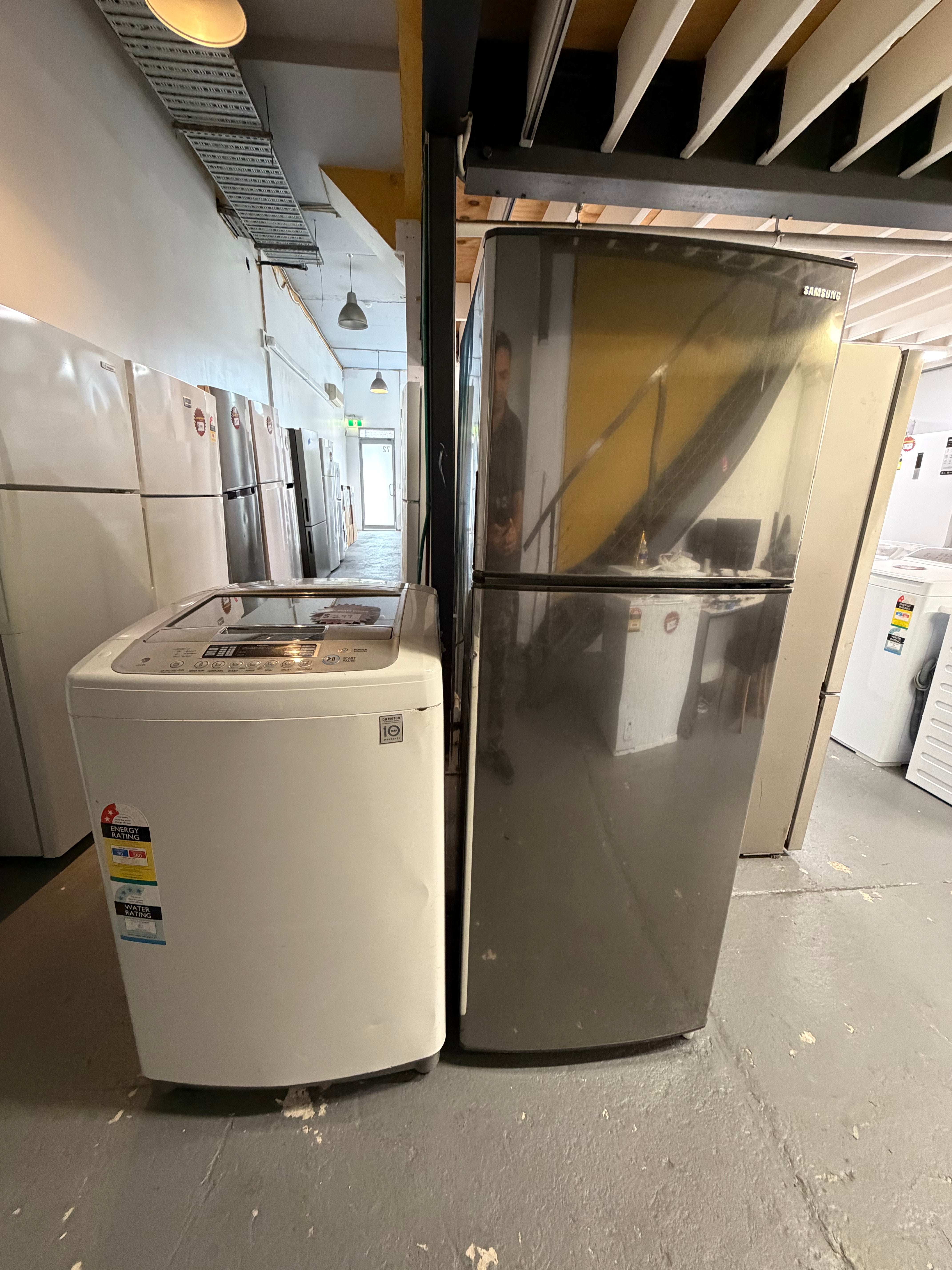 Refurbished Combo Samsung 296 ltr top mount fridge freezer & Lg 8 kg top loader washer | ALEXANDRIA