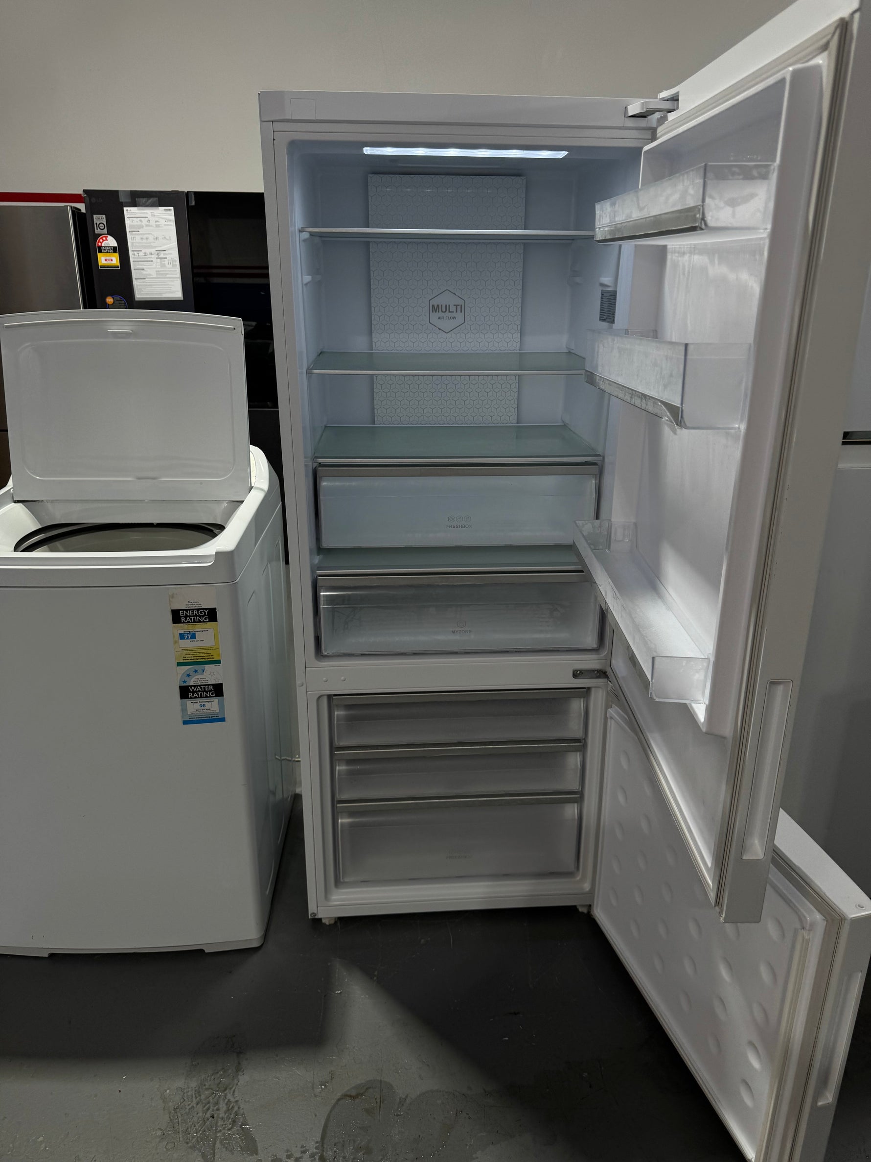 Combo refurbished Haier 450 litres fridge freezer and refurbished fisher and Paykel 8.5kg washing machine | PERTH