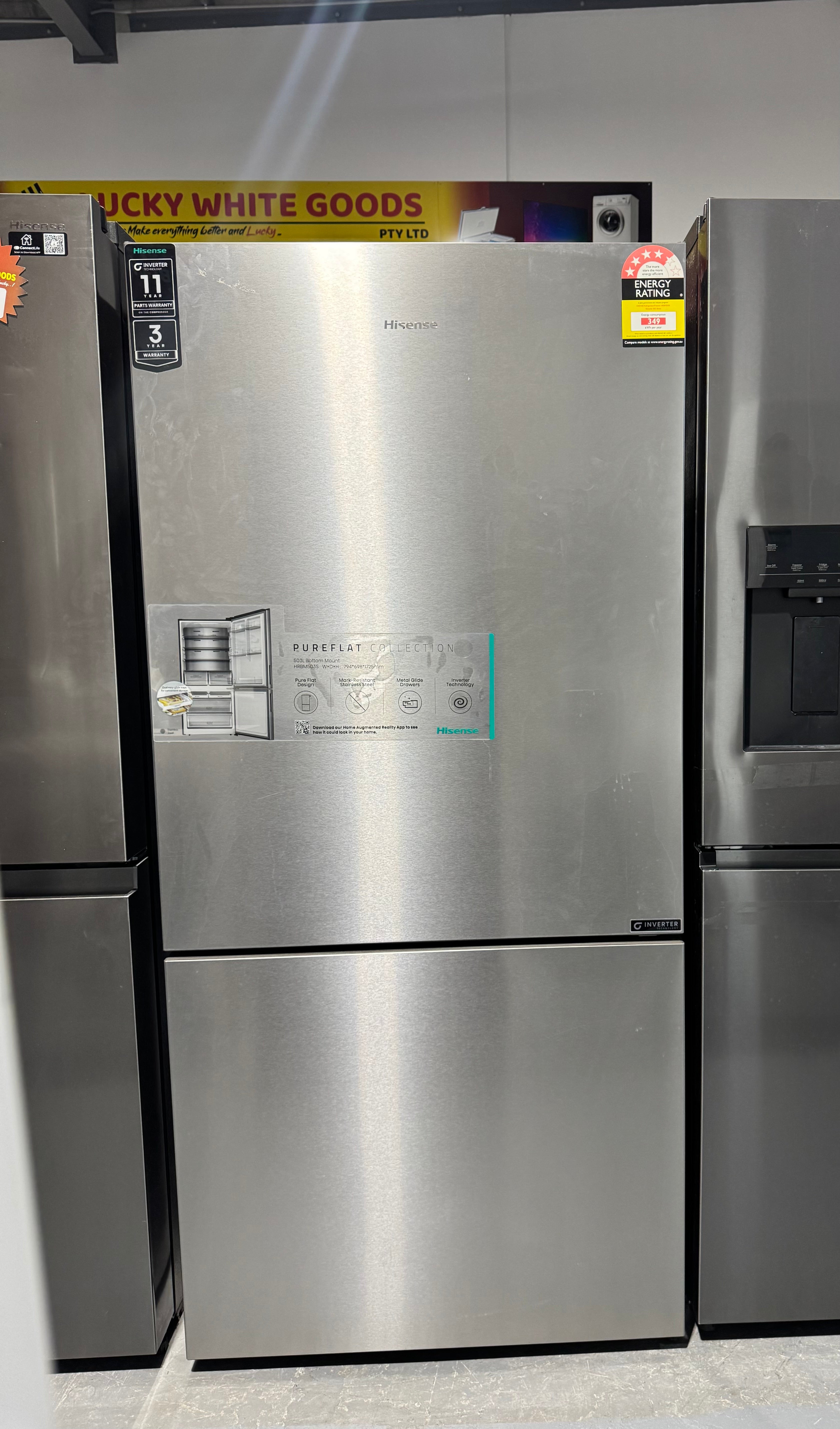Refurbished Hisense 503 litres fridge freezer