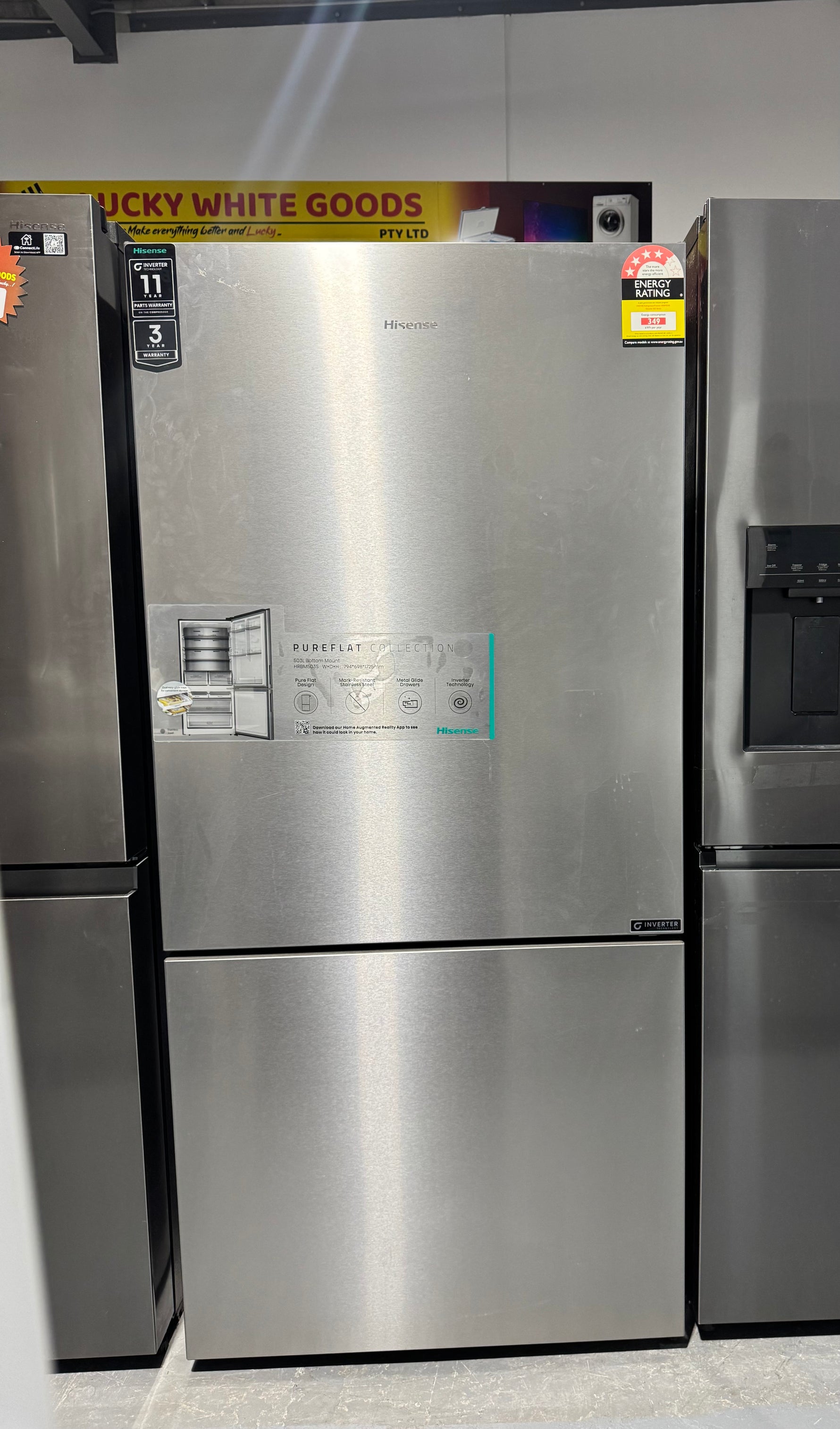 Refurbished Hisense 503 litres fridge freezer