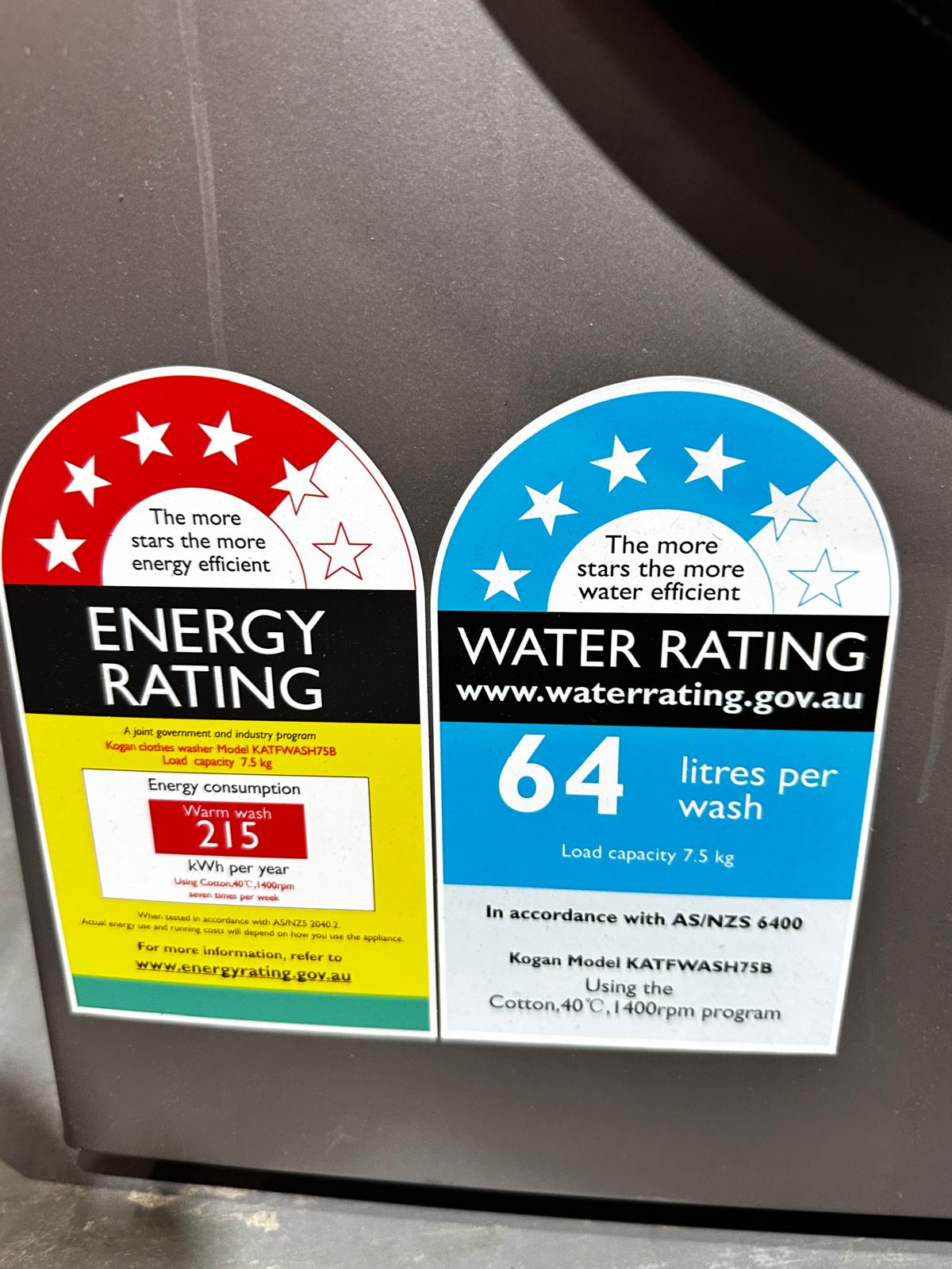 Refurbished – Kogan KTFWASH75B 7.5KG Front Load Washing Machine | ADELAIDE