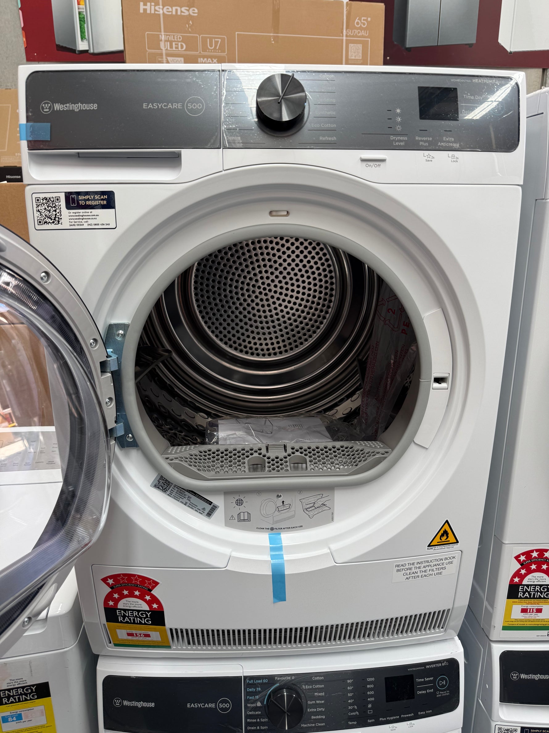 Westinghouse 8kg Heat Pump Dryer – Factory Seconds | WDH804N7WA