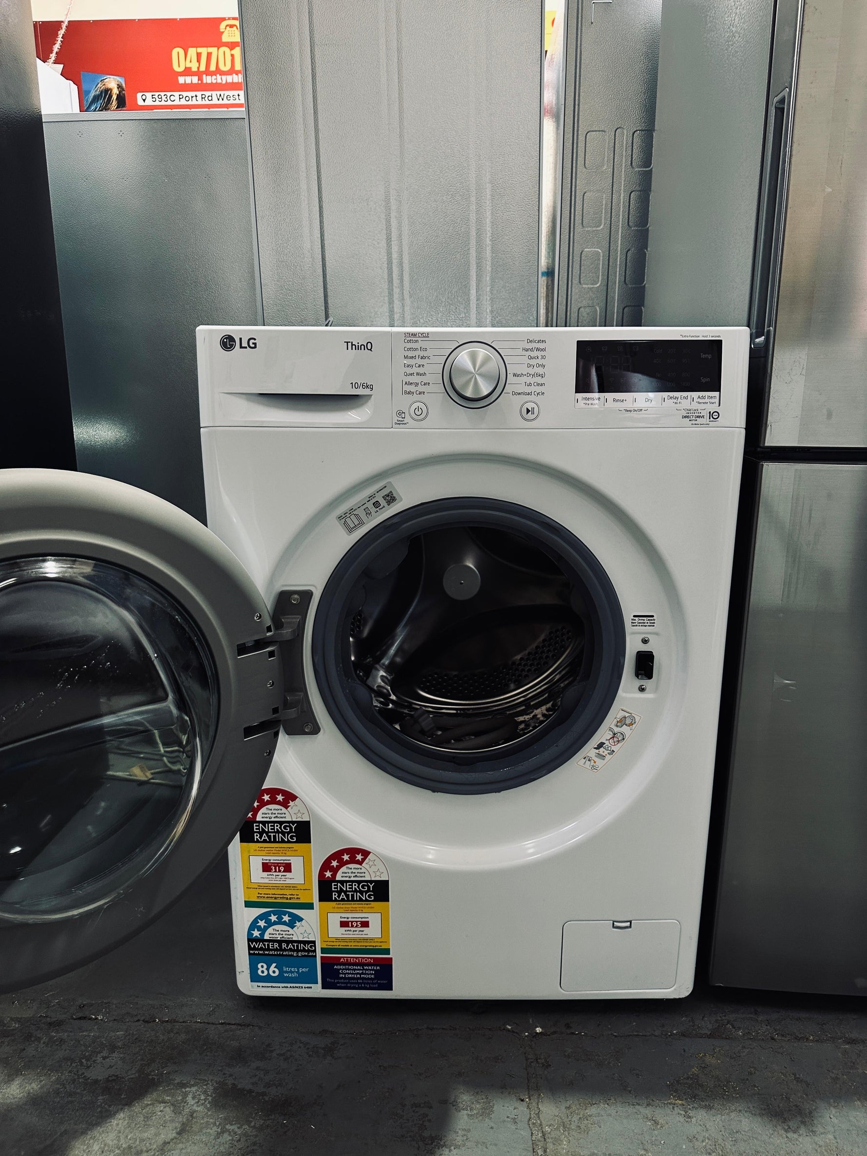 Title:
LG 420L Bottom Mount Fridge Freezer + LG 10/6kg Washer Dryer Combo – Factory Seconds / Near New | ADELAIDE