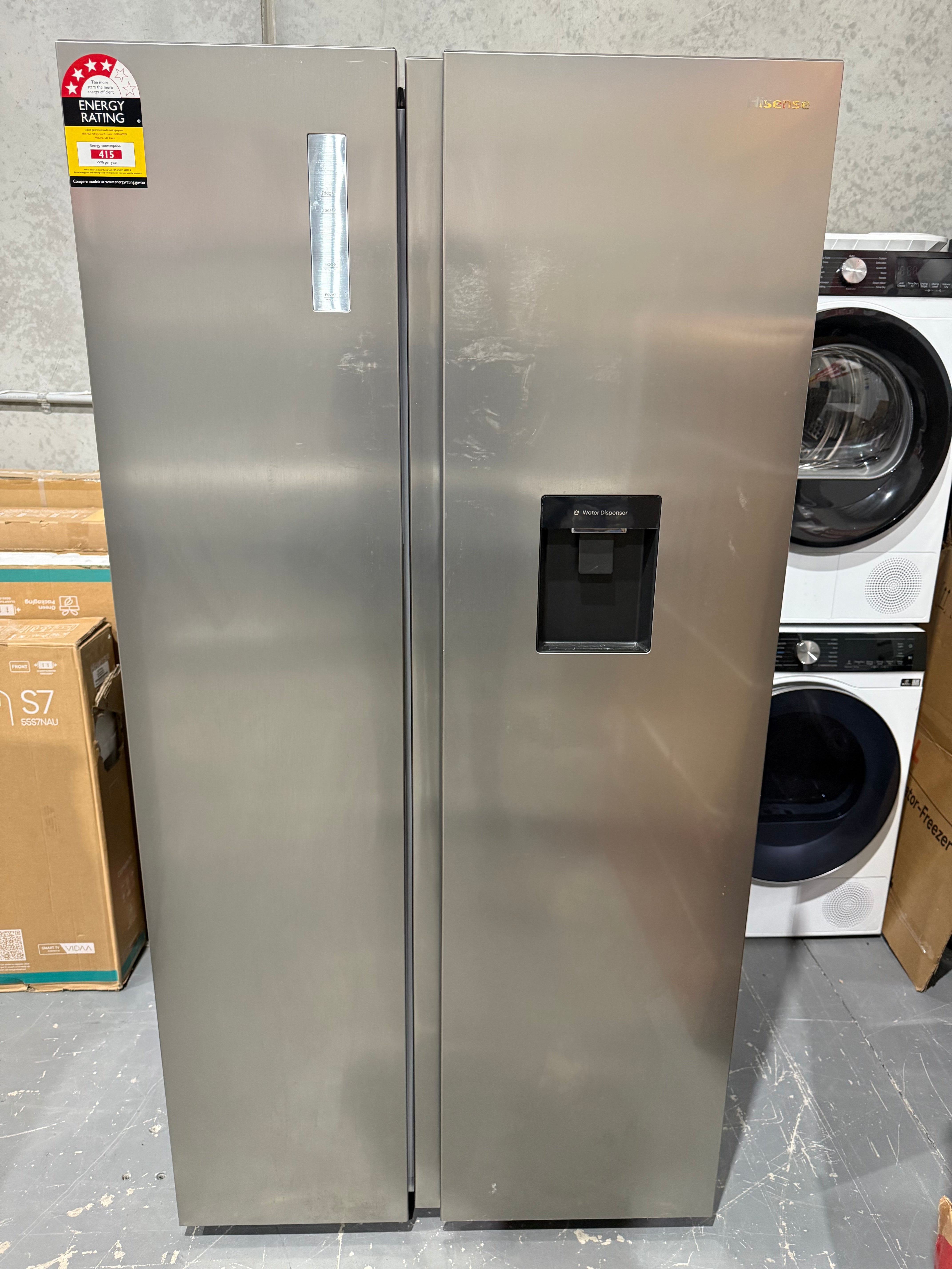 Hisense 540L Side by Side Fridge – Refurbished | HRSBS540SW