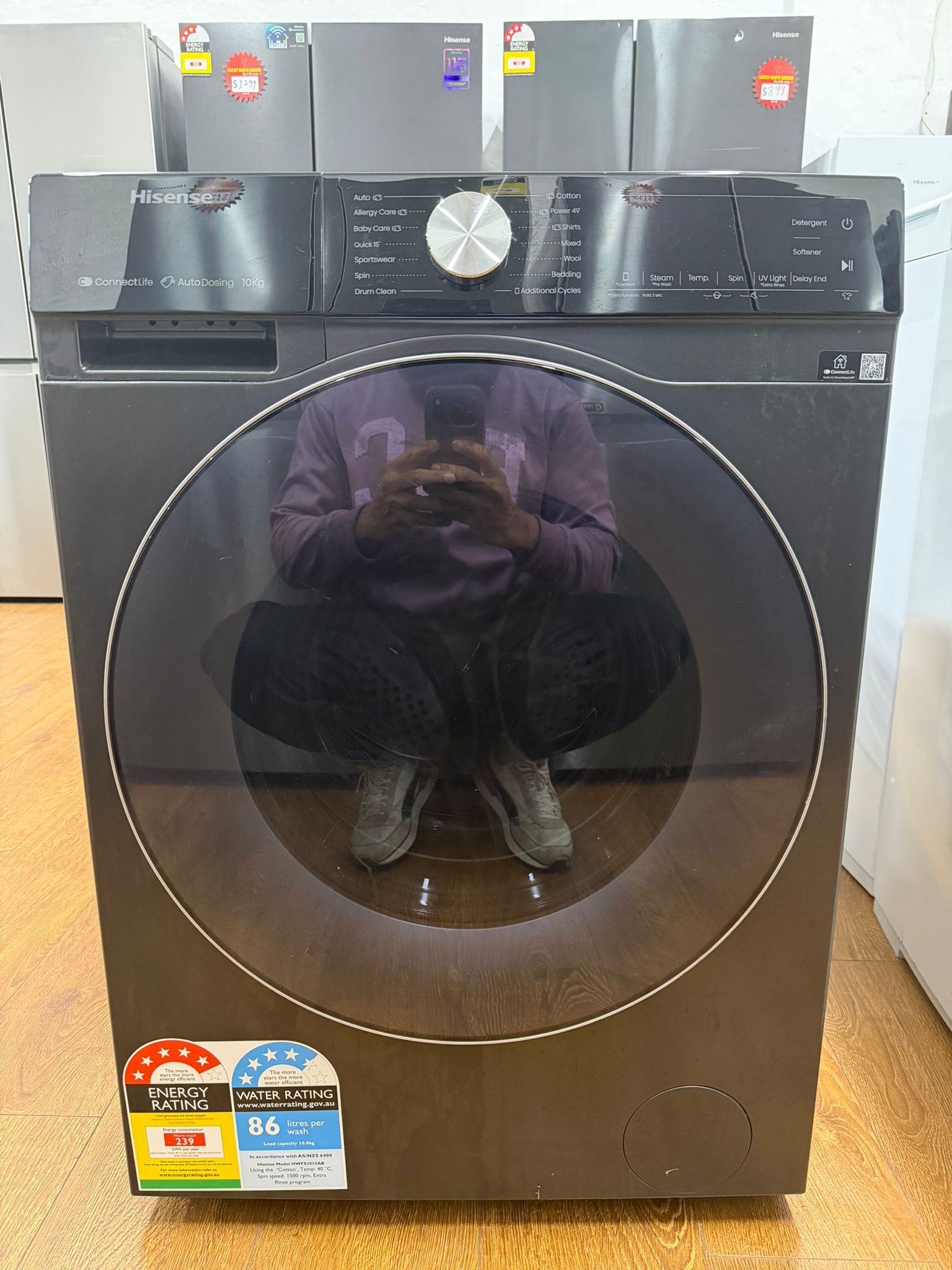 Hisense 10kg Front Load Washer – Series 7 – HWFS1015AB – Refurbished | RESERVOIR