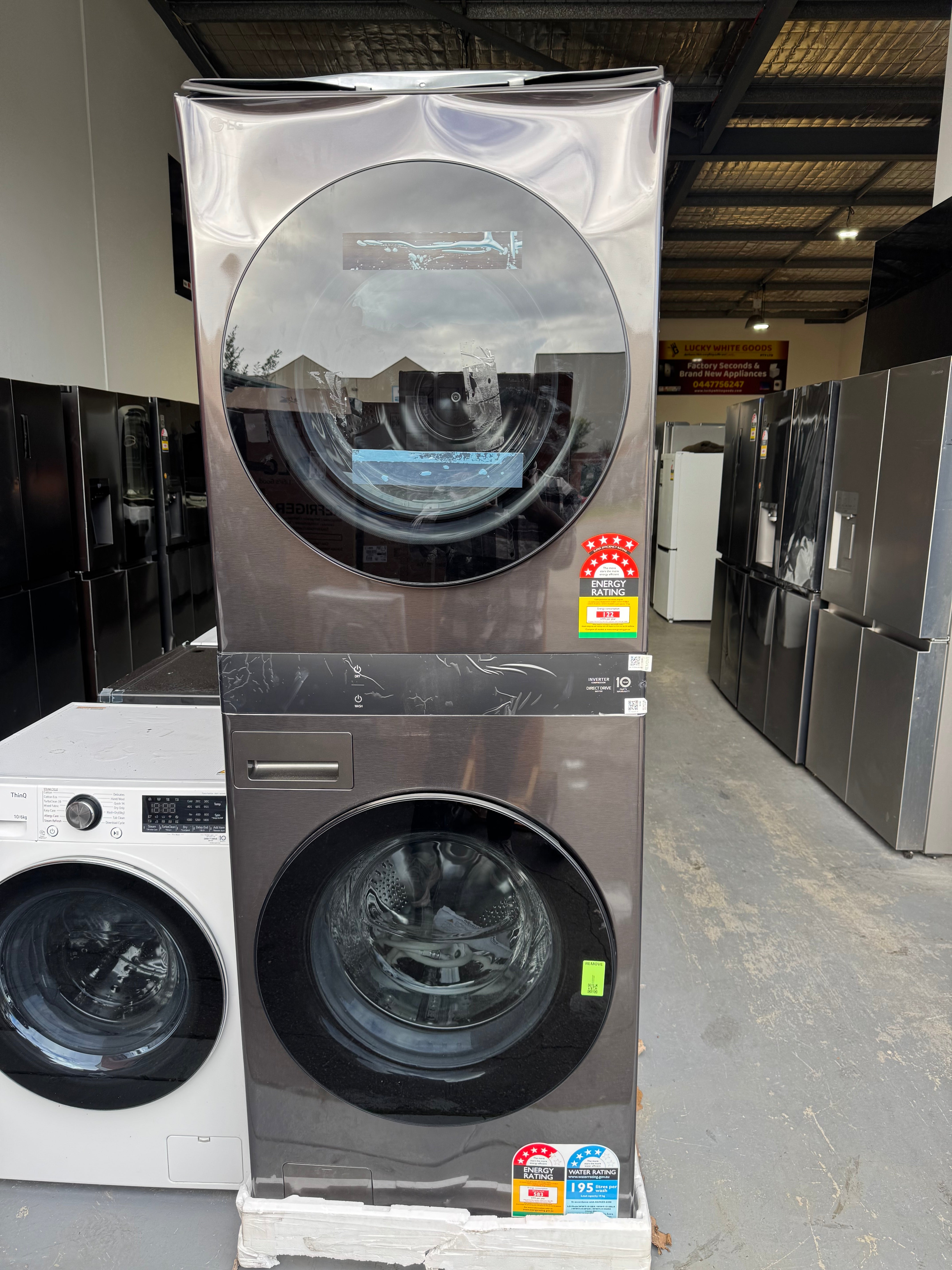 Factory seconds LG washTower 19kg-10kg combo washer dryer