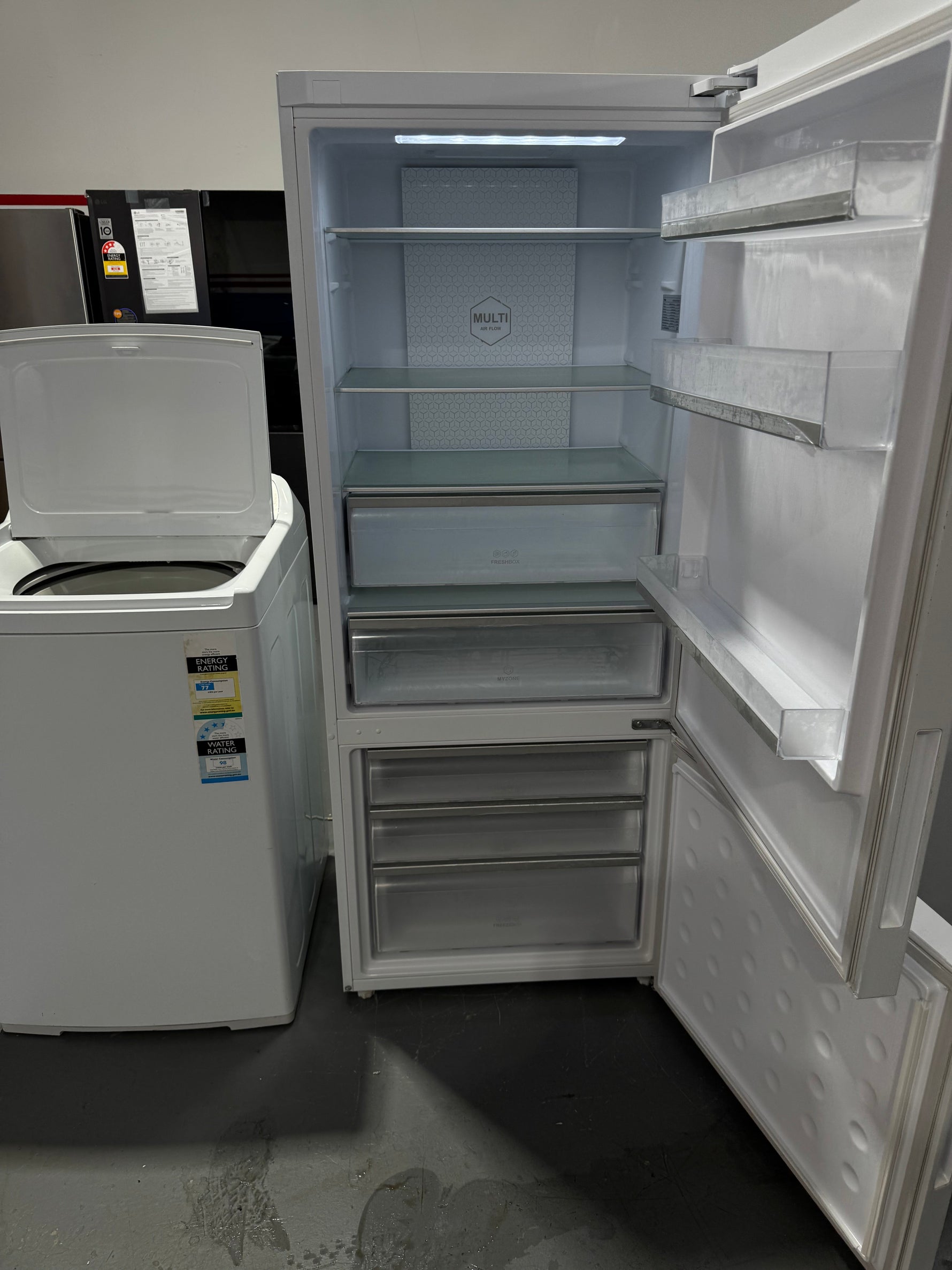 Combo refurbished Haier 450 litres fridge freezer and refurbished fisher and Paykel 8.5kg washing machine | PERTH
