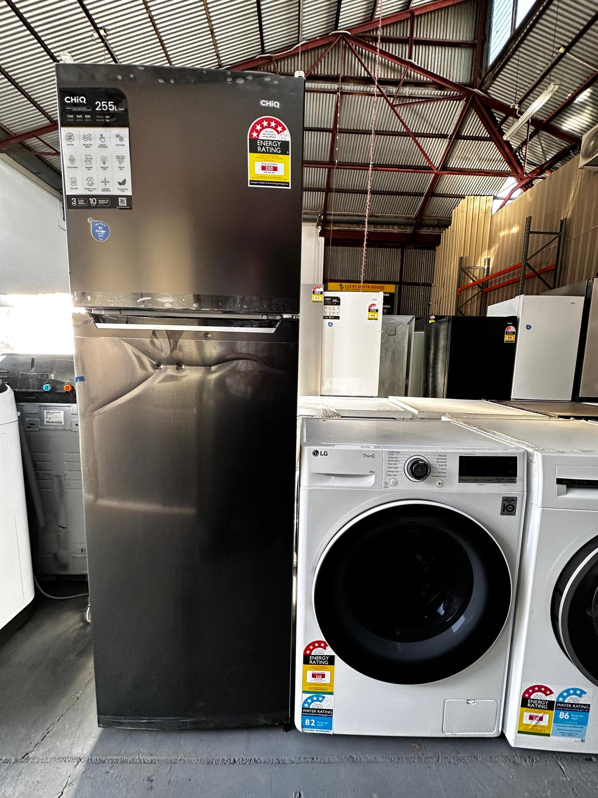 CHiQ 255L Top Mount Fridge Freezer CTM253NBS5E – LG 8kg Front Load Washer – Factory Seconds & Refurbished – Combo | ADELAIDE