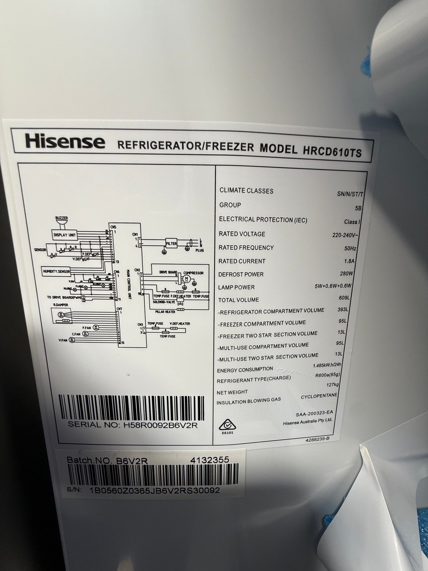 Hisense 610L French Door Refrigerator – Factory Seconds | MELBOURNE