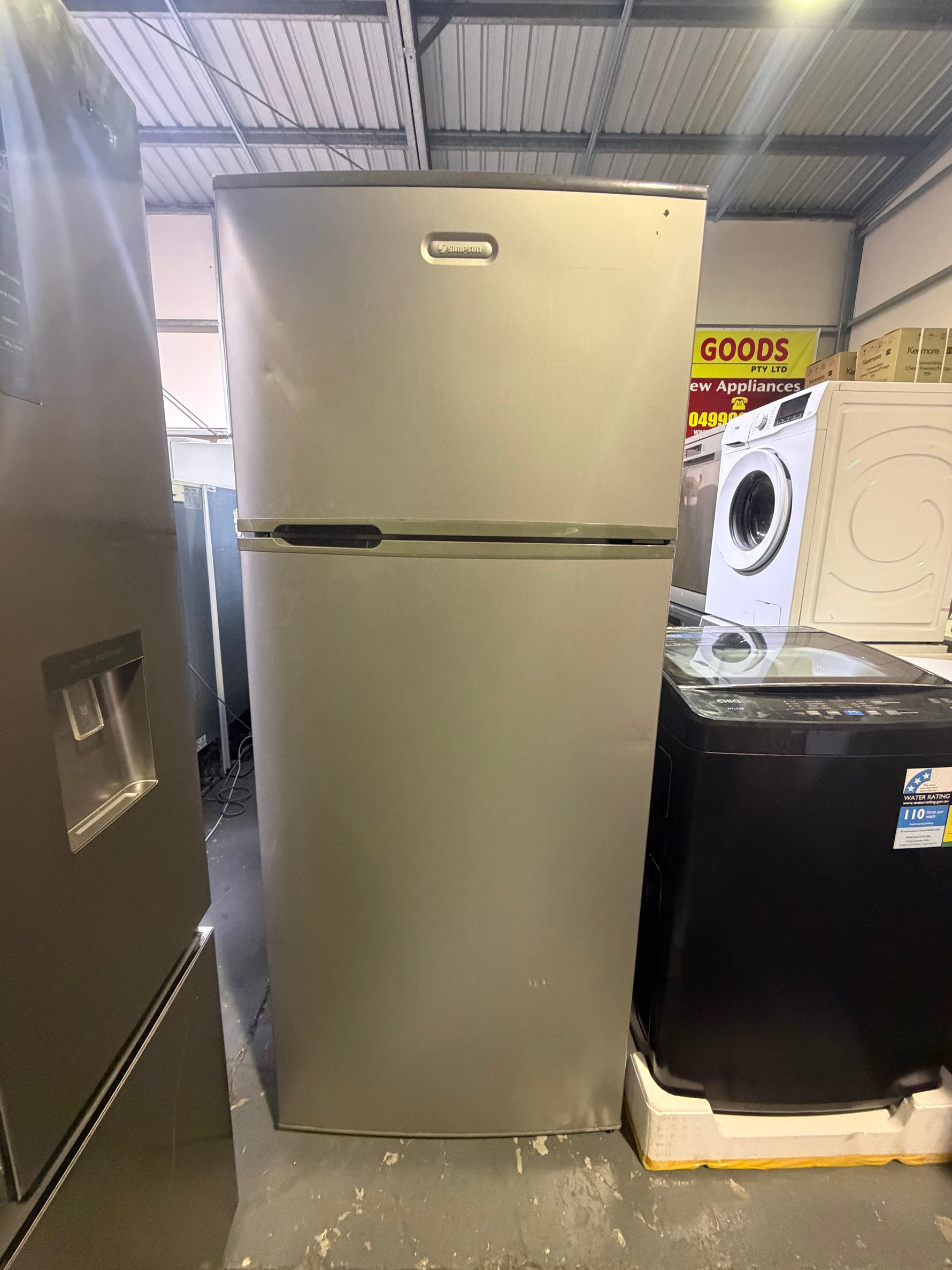 Refurbished Simpson 390L Top Mount Fridge Freezer (STM3900MA-R x2) + Factory Second CHiQ 7.9kg Top Load Washing Machine (WTL79B) – Home Appliance Combo Deal | BRISBANE